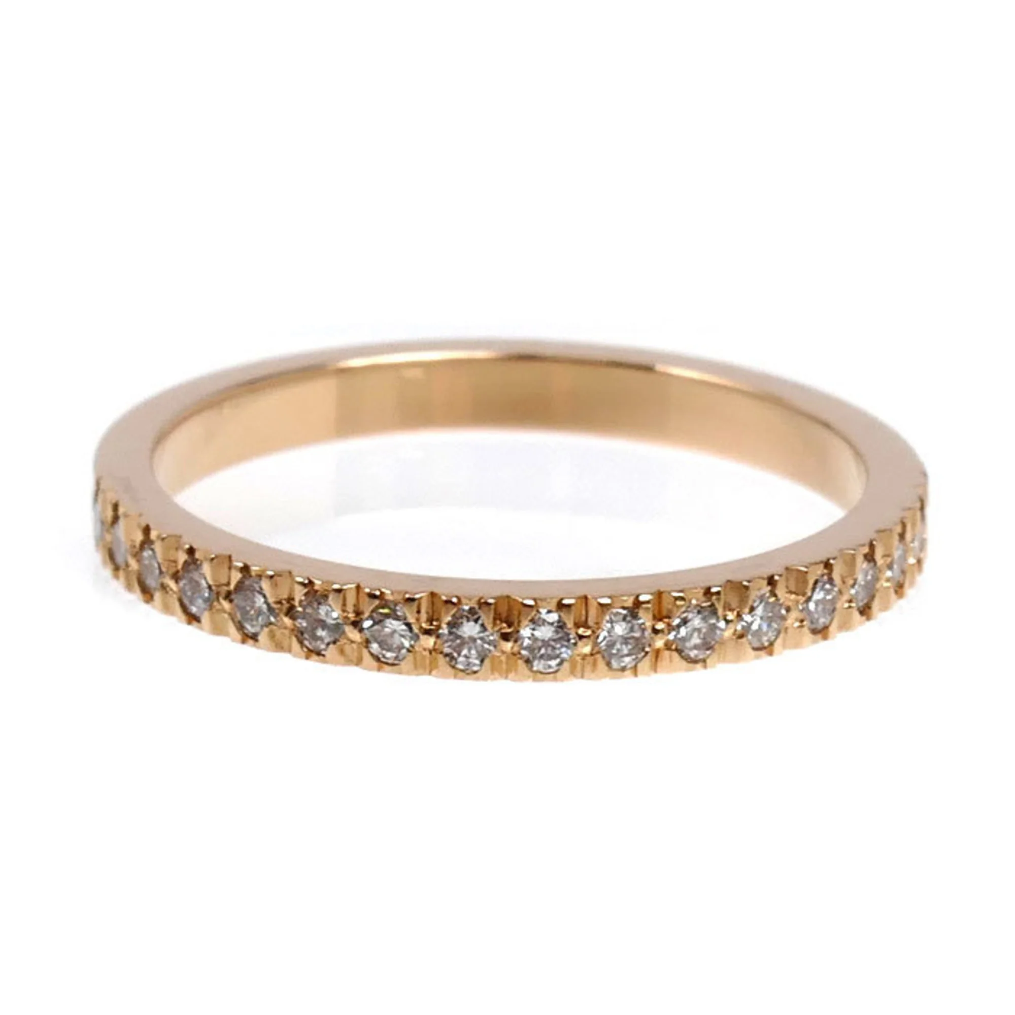 Half Eternity Ring 18K Rose Gold with Diamond - Image 3