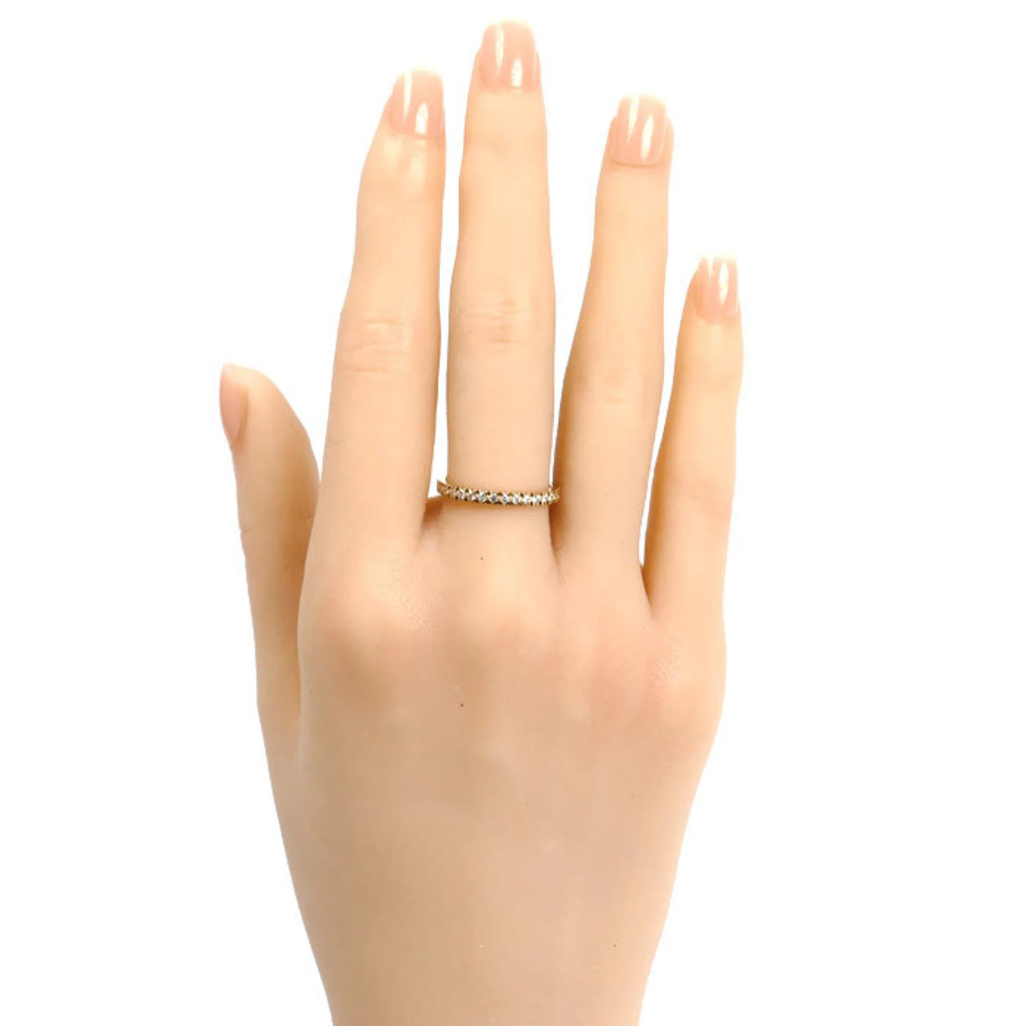 Half Eternity Ring 18K Rose Gold with Diamond - Image 7