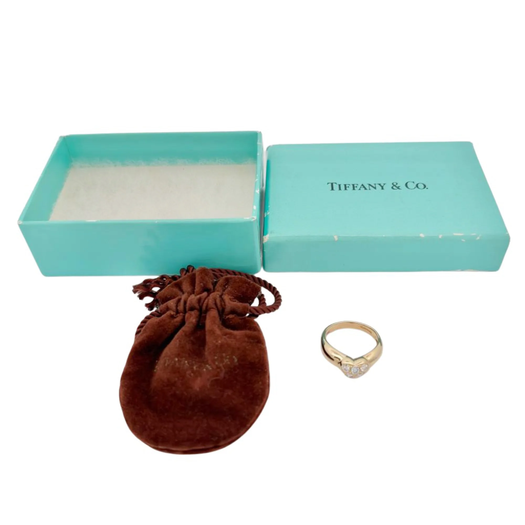 Heart Ring 18K Yellow Gold with Diamond - Image 9