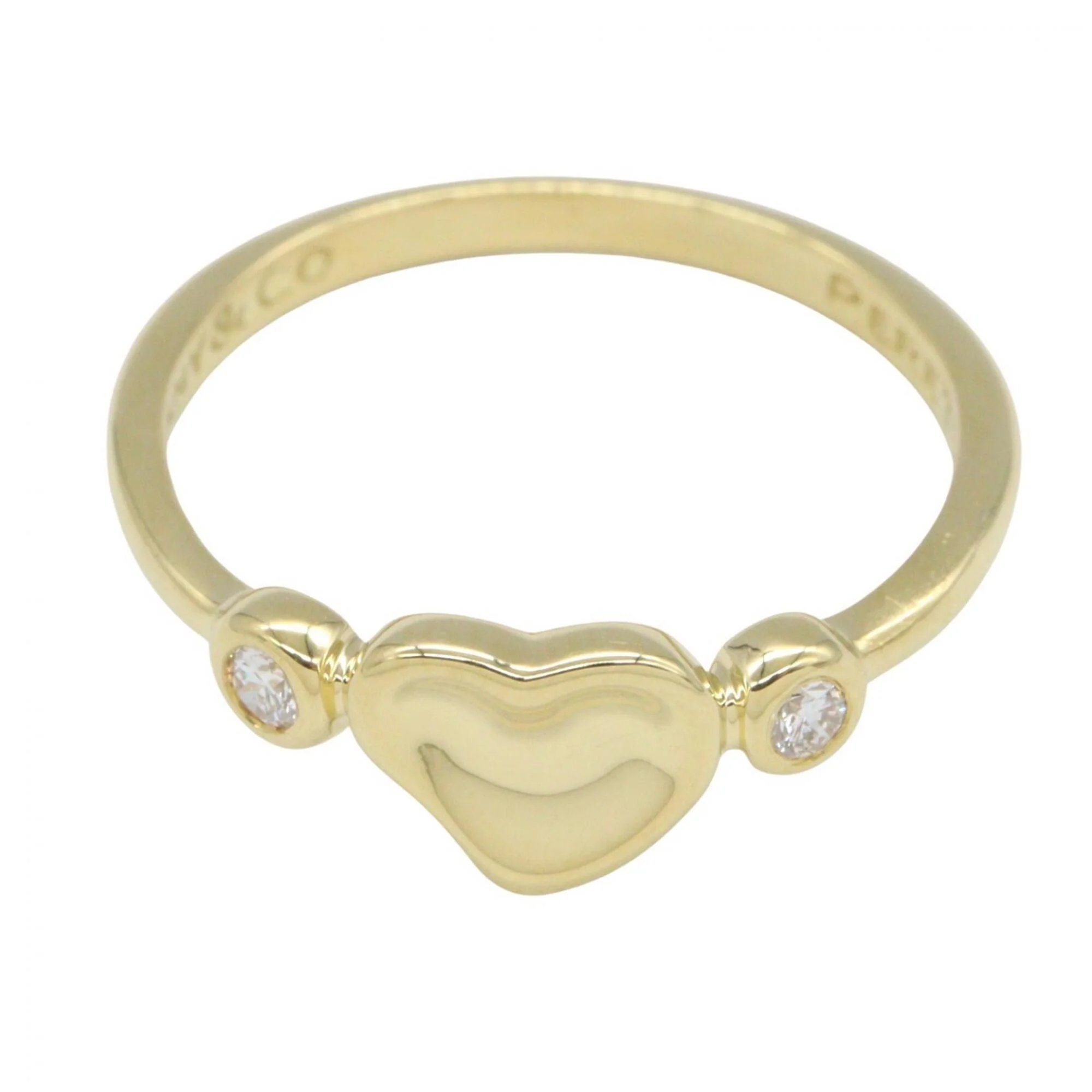Heart Ring 18K Yellow Gold with Diamond - Image 2