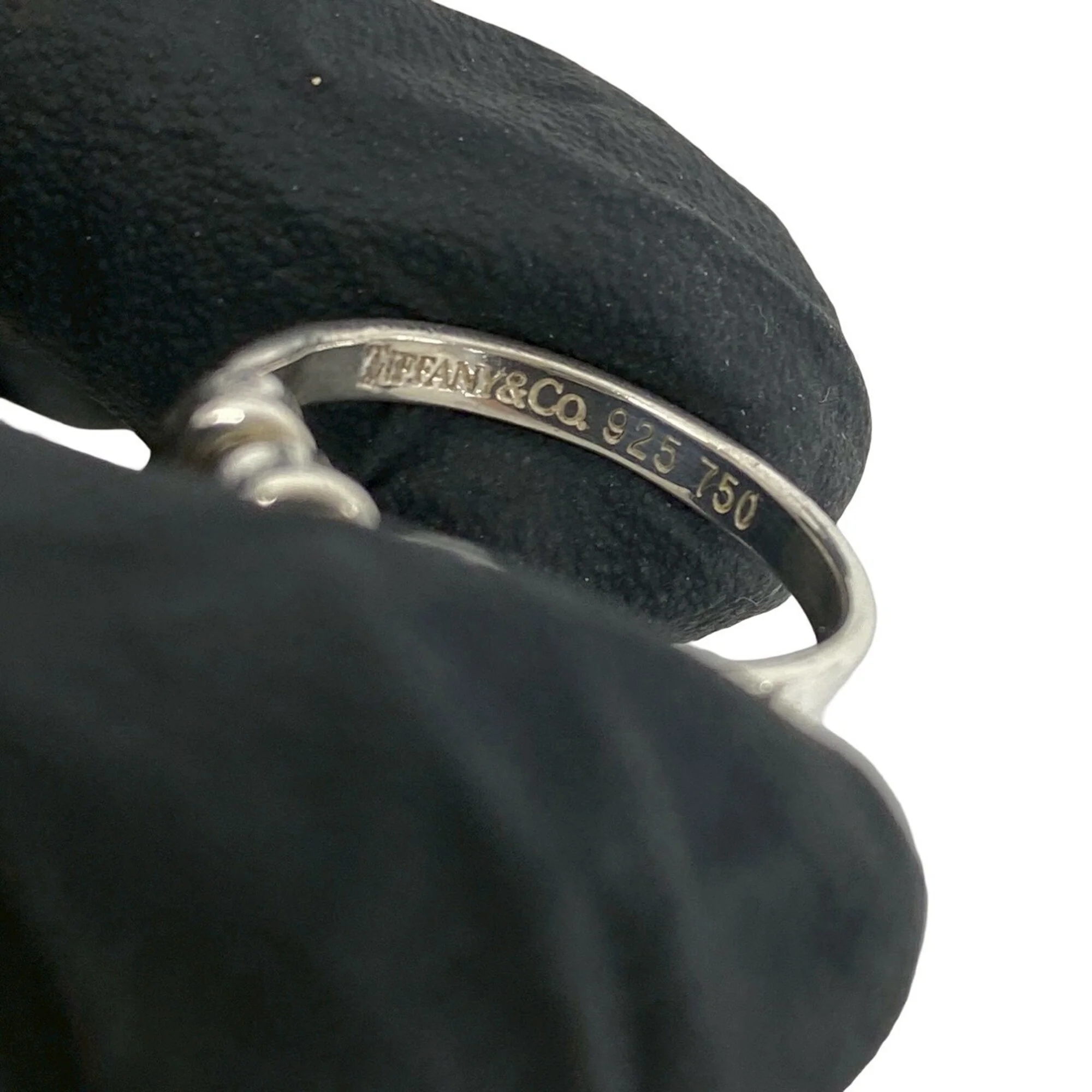 Hook and Eye Ring Sterling Silver and 18K Yellow Gold - Image 3