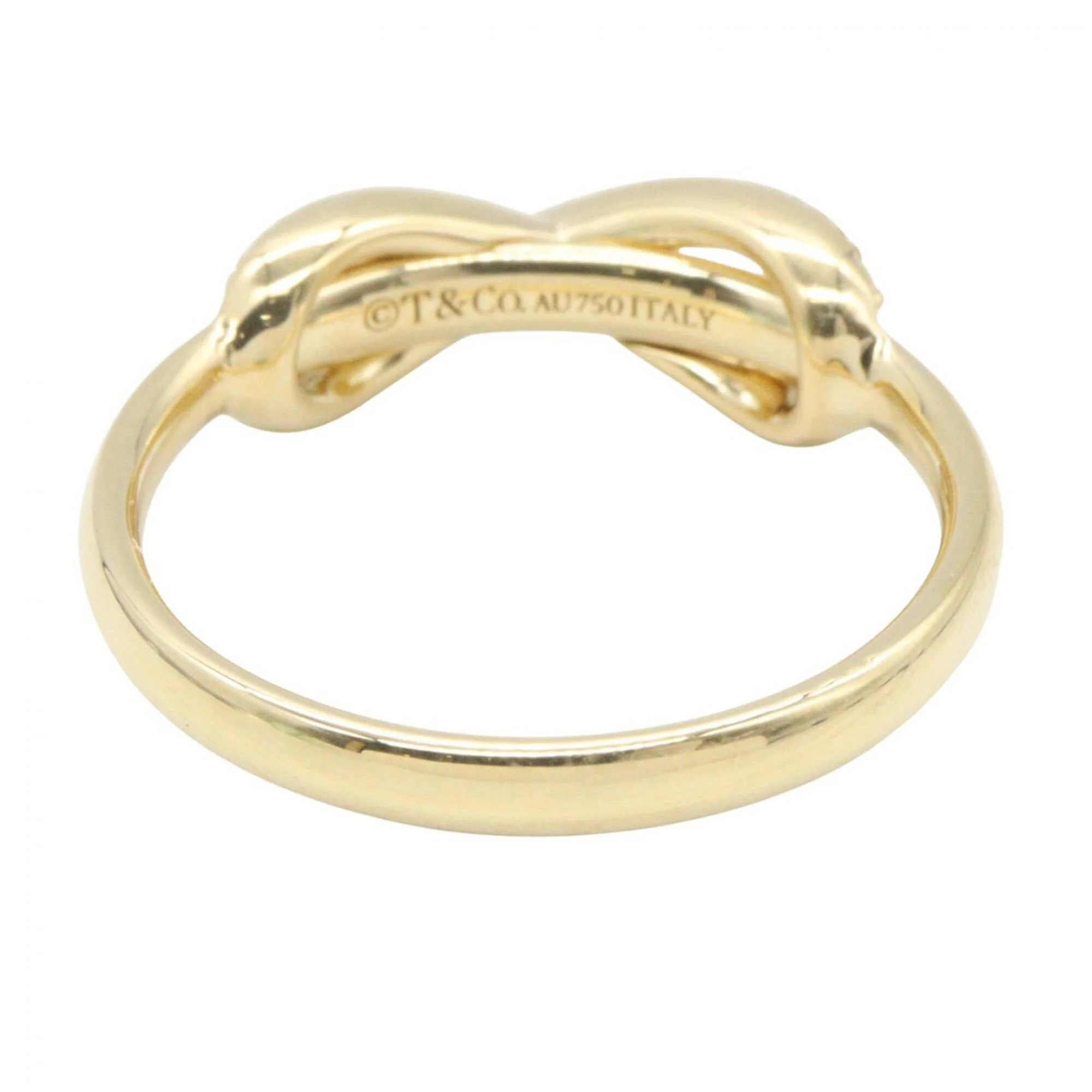 Infinity Ring 18K Yellow Gold with Diamond - Image 3