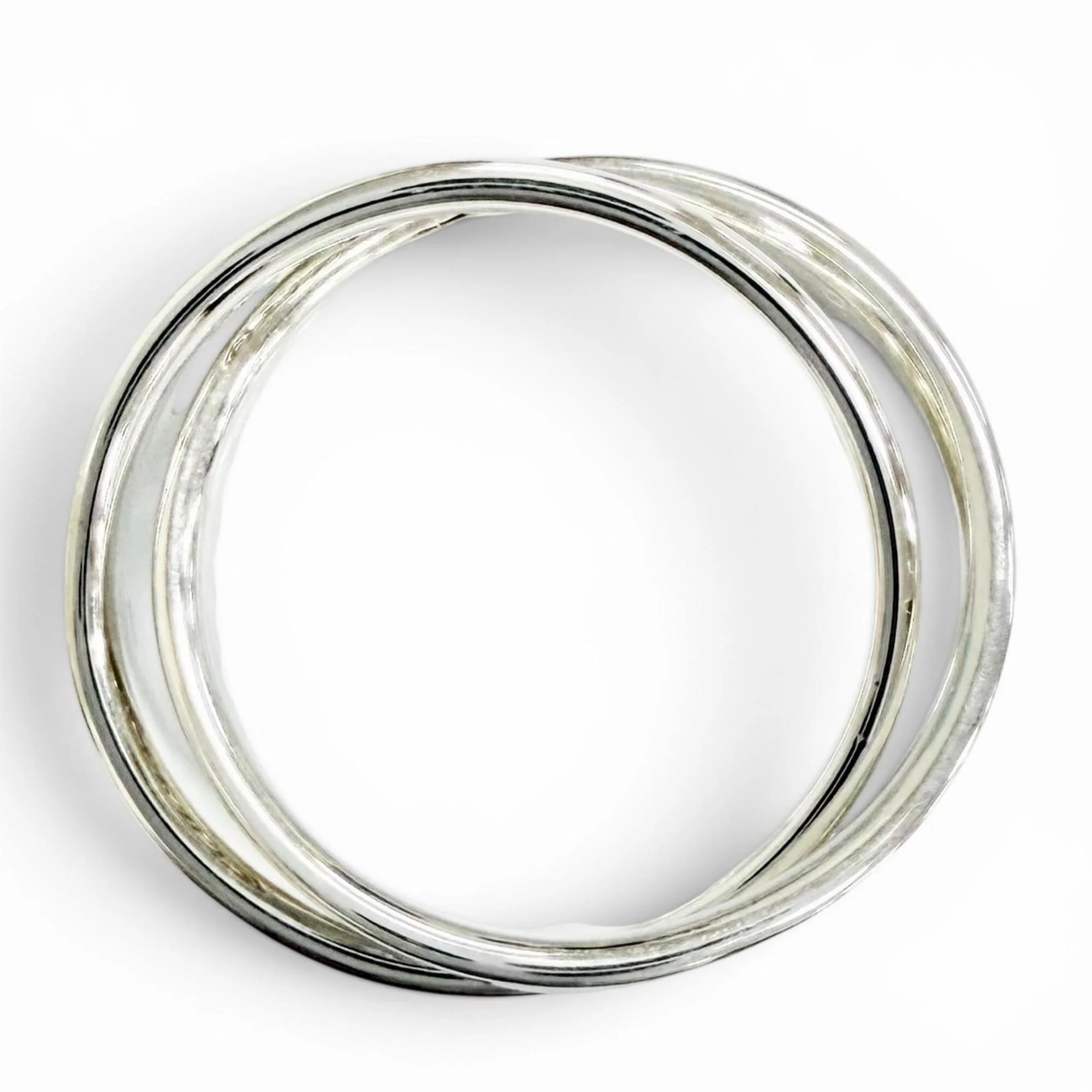 Interlocking Circle Ring Sterling Silver - Image 6