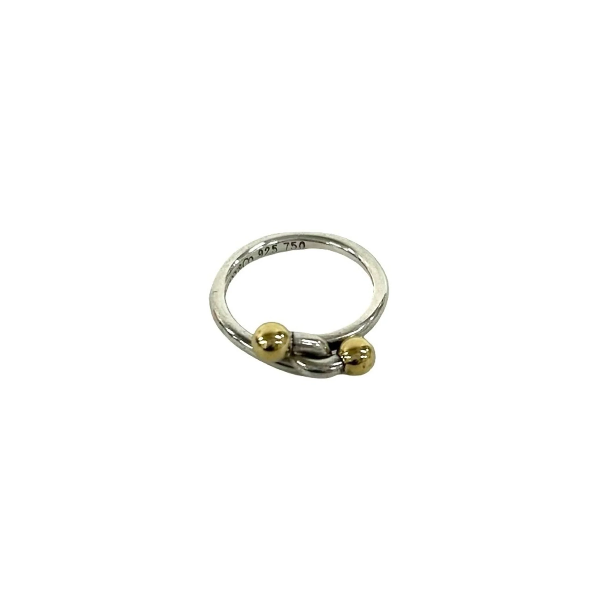 Love Knot Ring Sterling Silver and 18K Yellow Gold