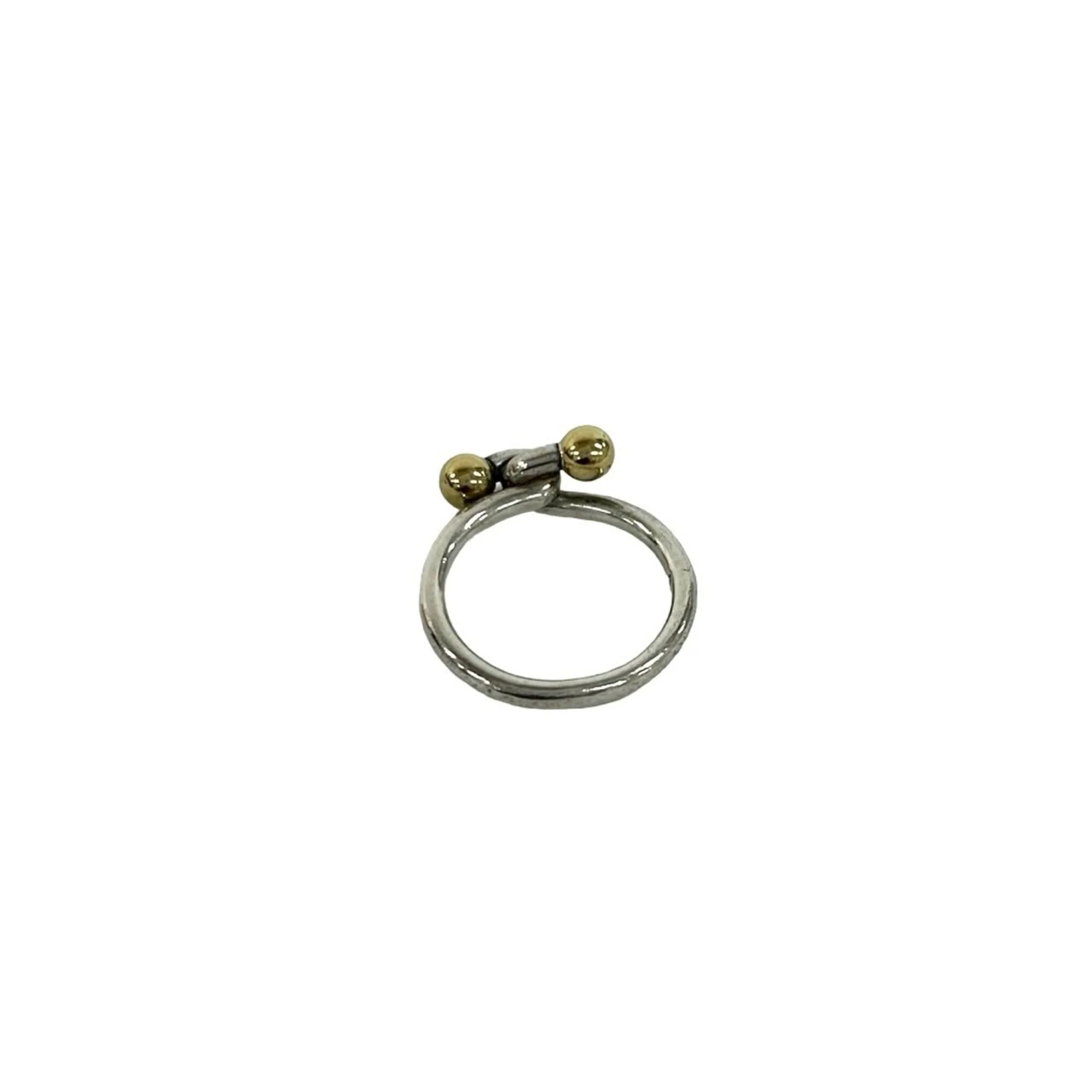 Love Knot Ring Sterling Silver and 18K Yellow Gold - Image 6