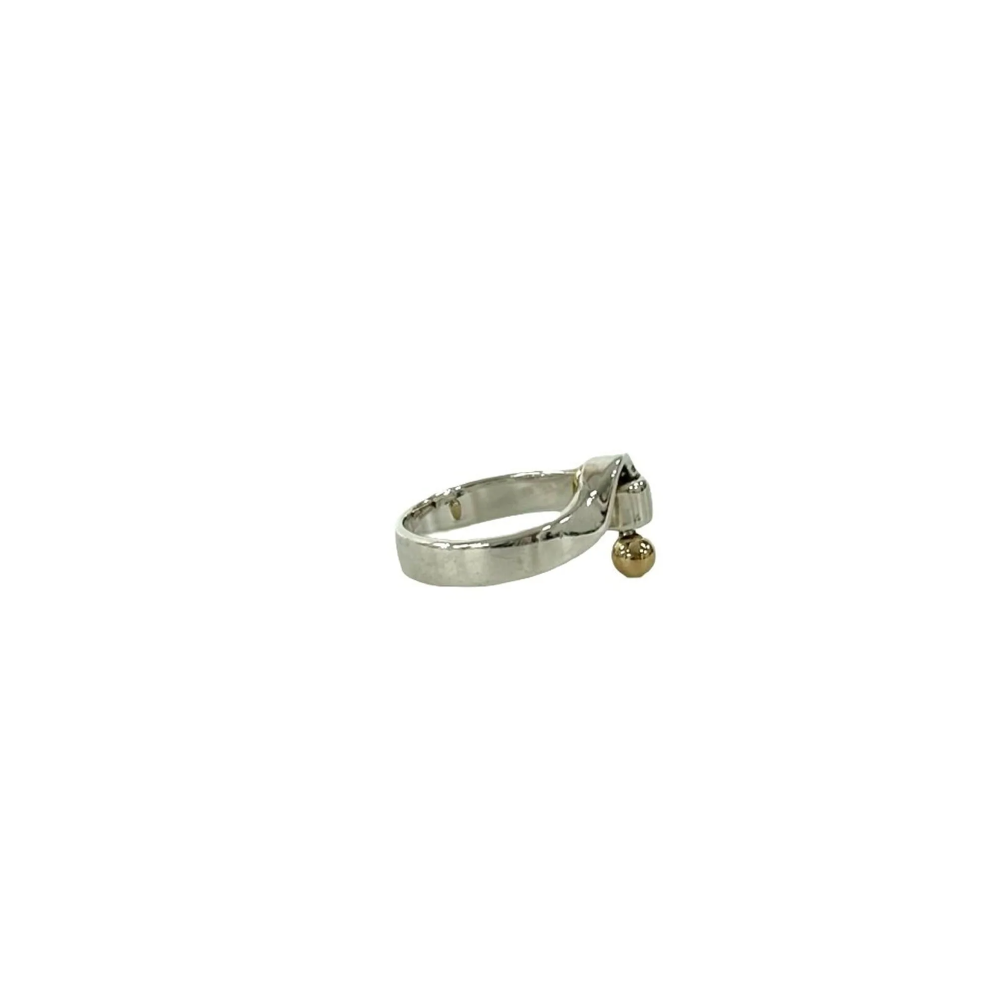 Love Knot Ring Sterling Silver and 18K Yellow Gold - Image 5
