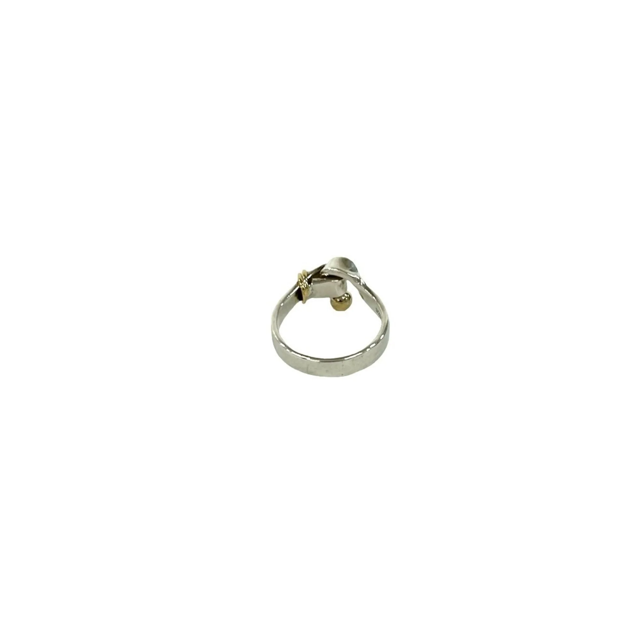 Love Knot Ring Sterling Silver and 18K Yellow Gold - Image 6