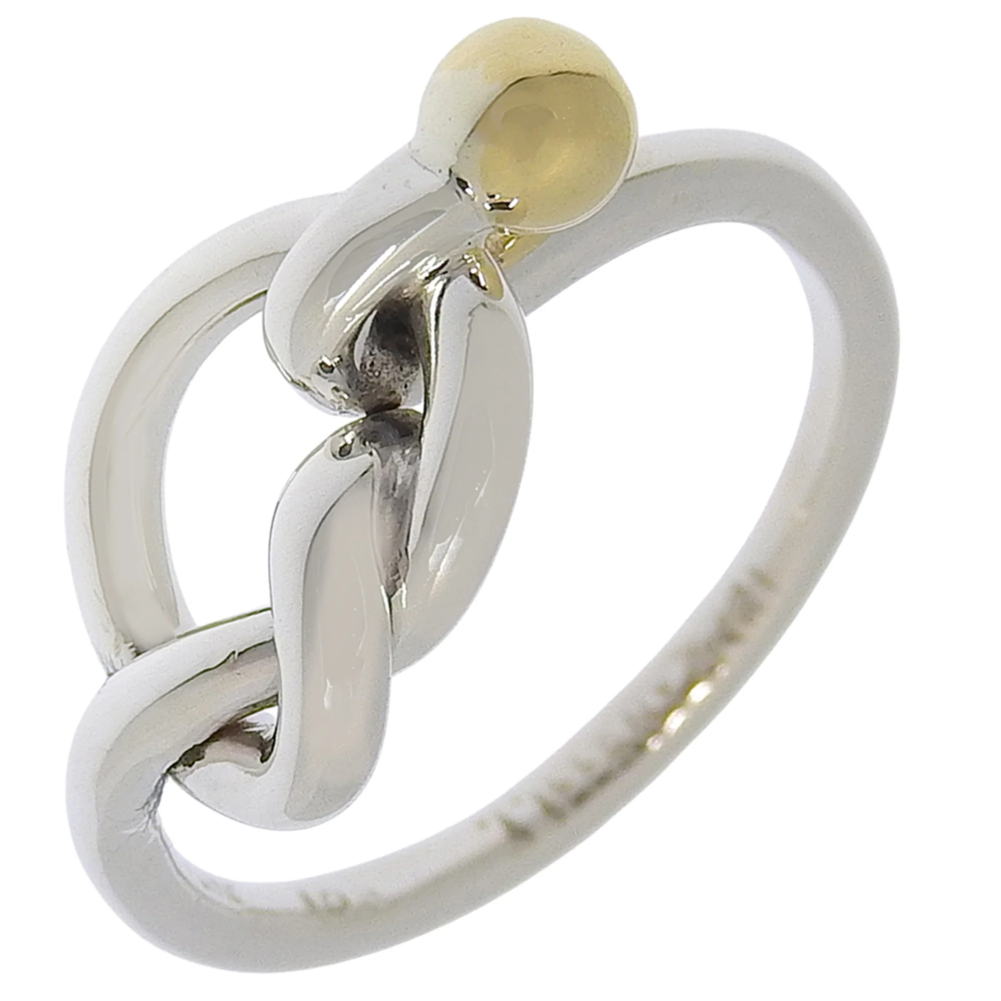 Love Knot Ring Sterling Silver and 18K Yellow Gold