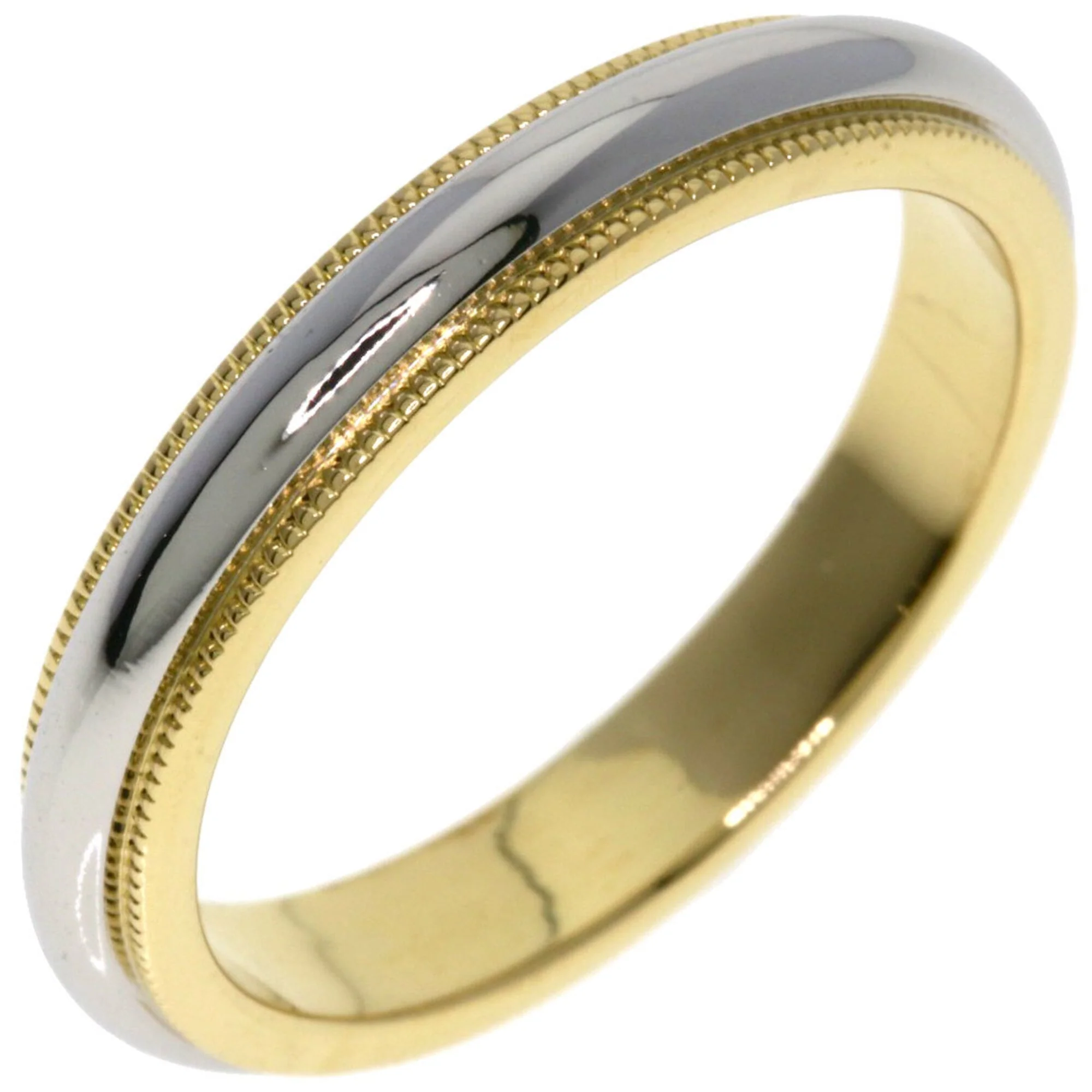 Milgrain Ring 18K Yellow Gold and Platinum - Image 2