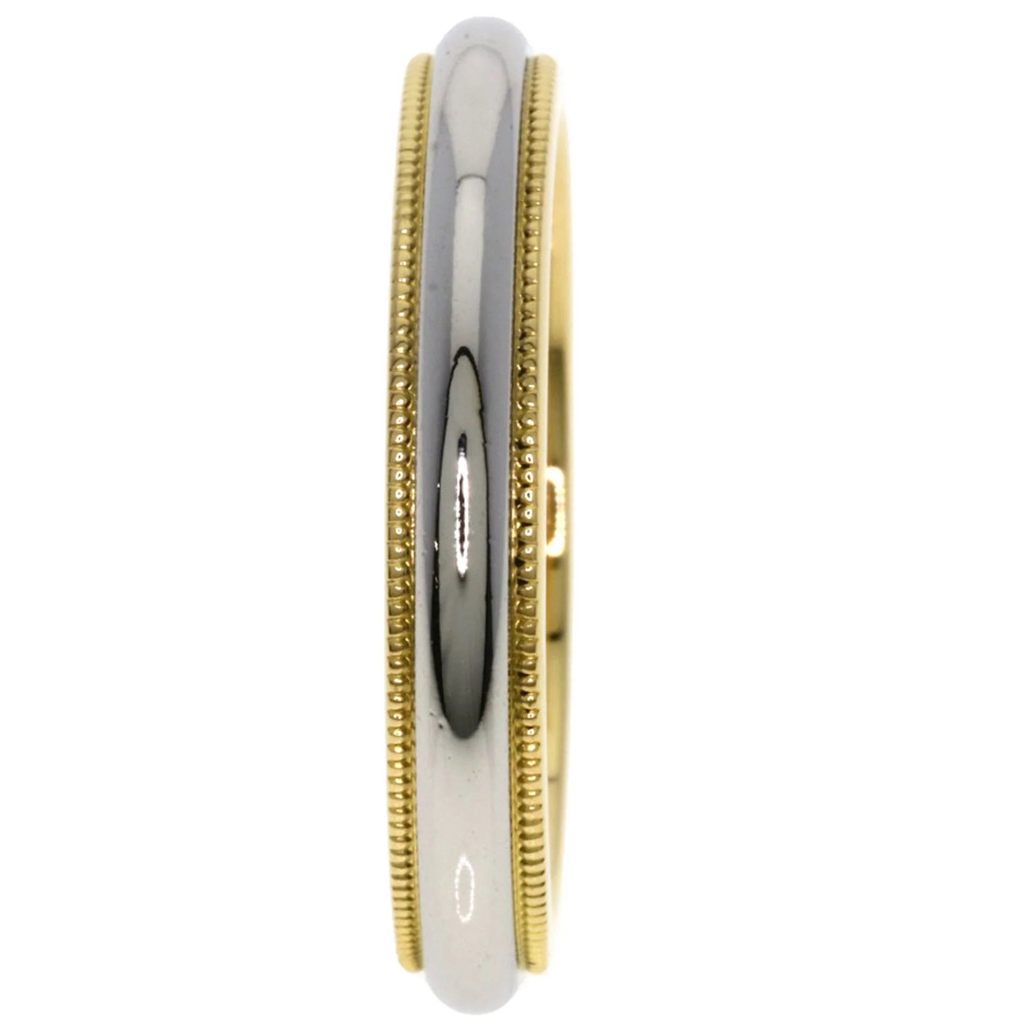 Milgrain Ring 18K Yellow Gold and Platinum - Image 3