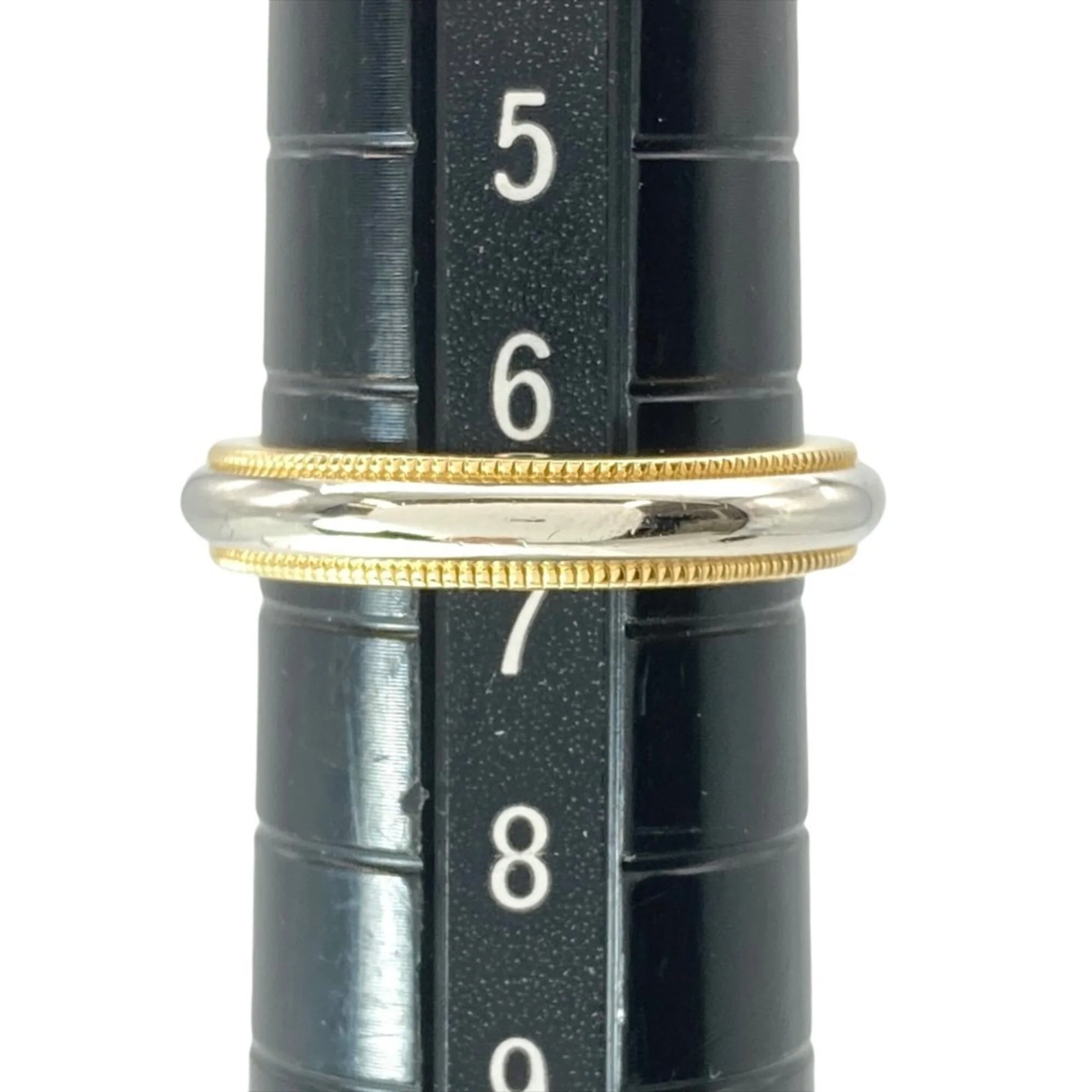 Milgrain Ring 18K Yellow Gold and Platinum - Image 4