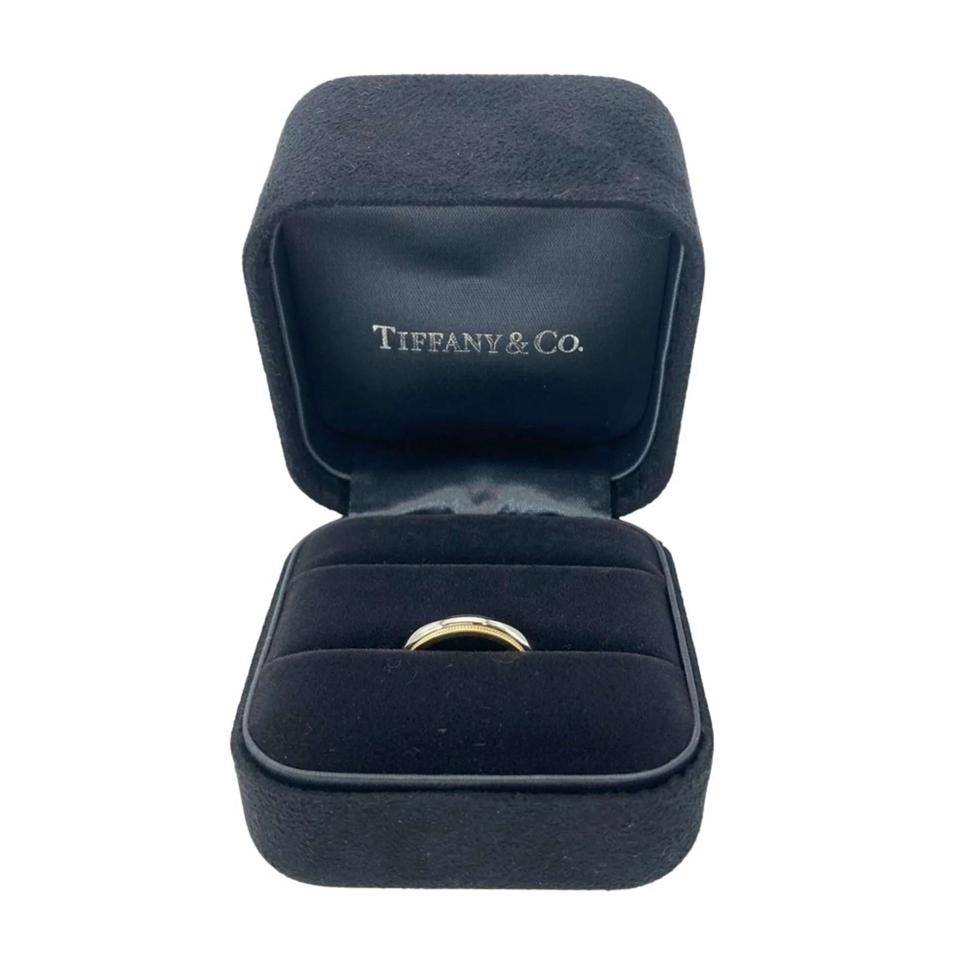 Milgrain Ring 18K Yellow Gold and Platinum - Image 6