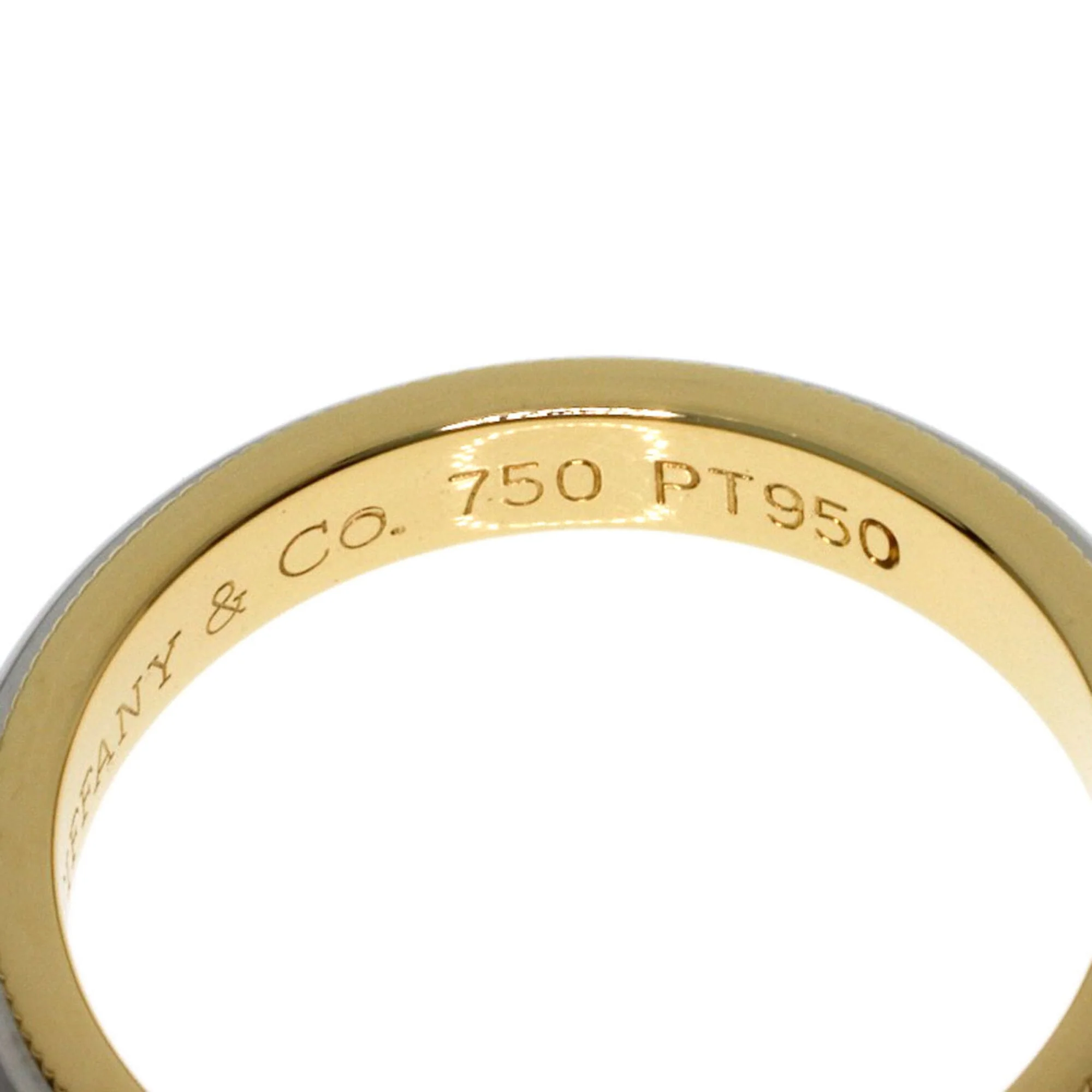 Milgrain Ring 18K Yellow Gold and Platinum - Image 5