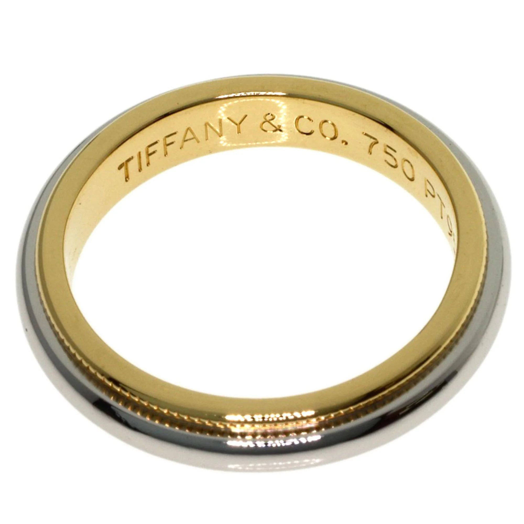 Milgrain Ring 18K Yellow Gold and Platinum - Image 4