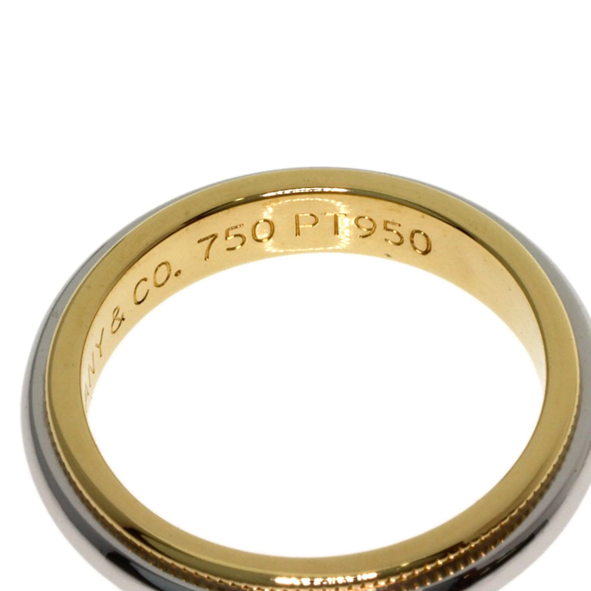Milgrain Ring 18K Yellow Gold and Platinum - Image 5