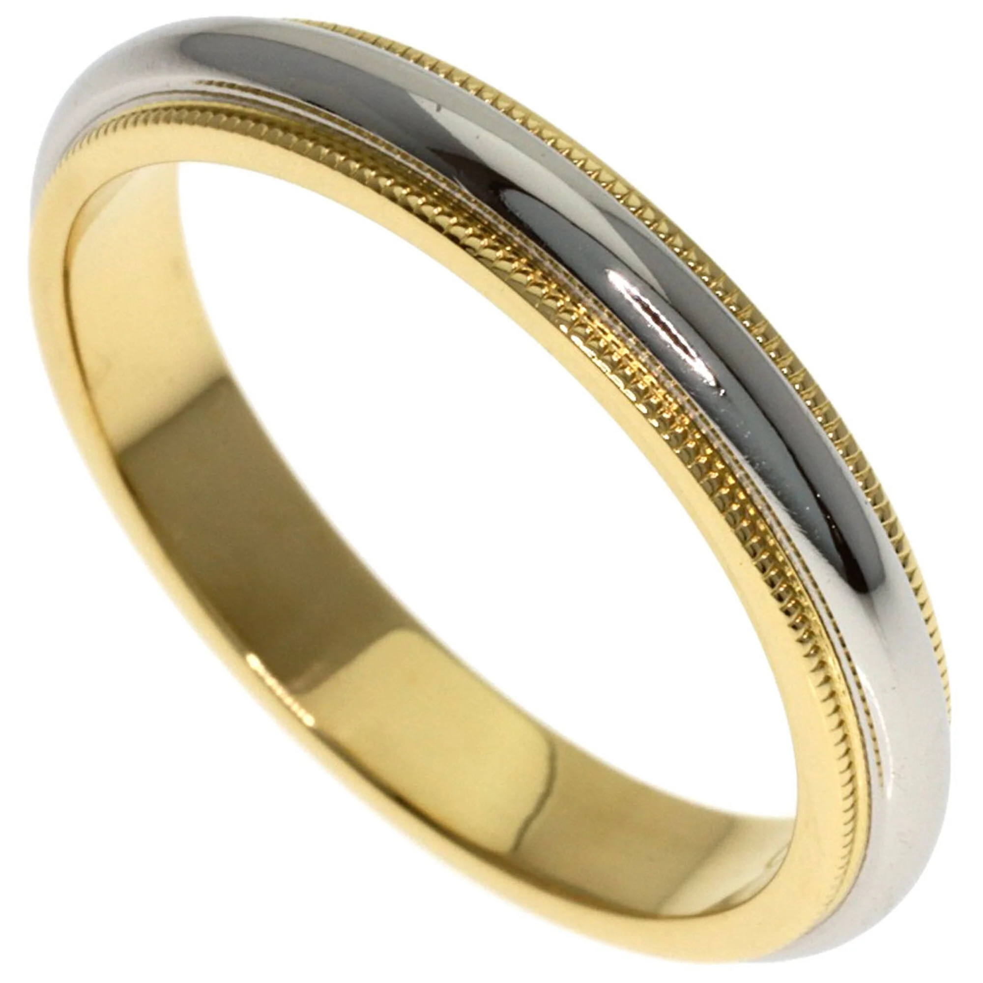 Milgrain Ring 18K Yellow Gold and Platinum