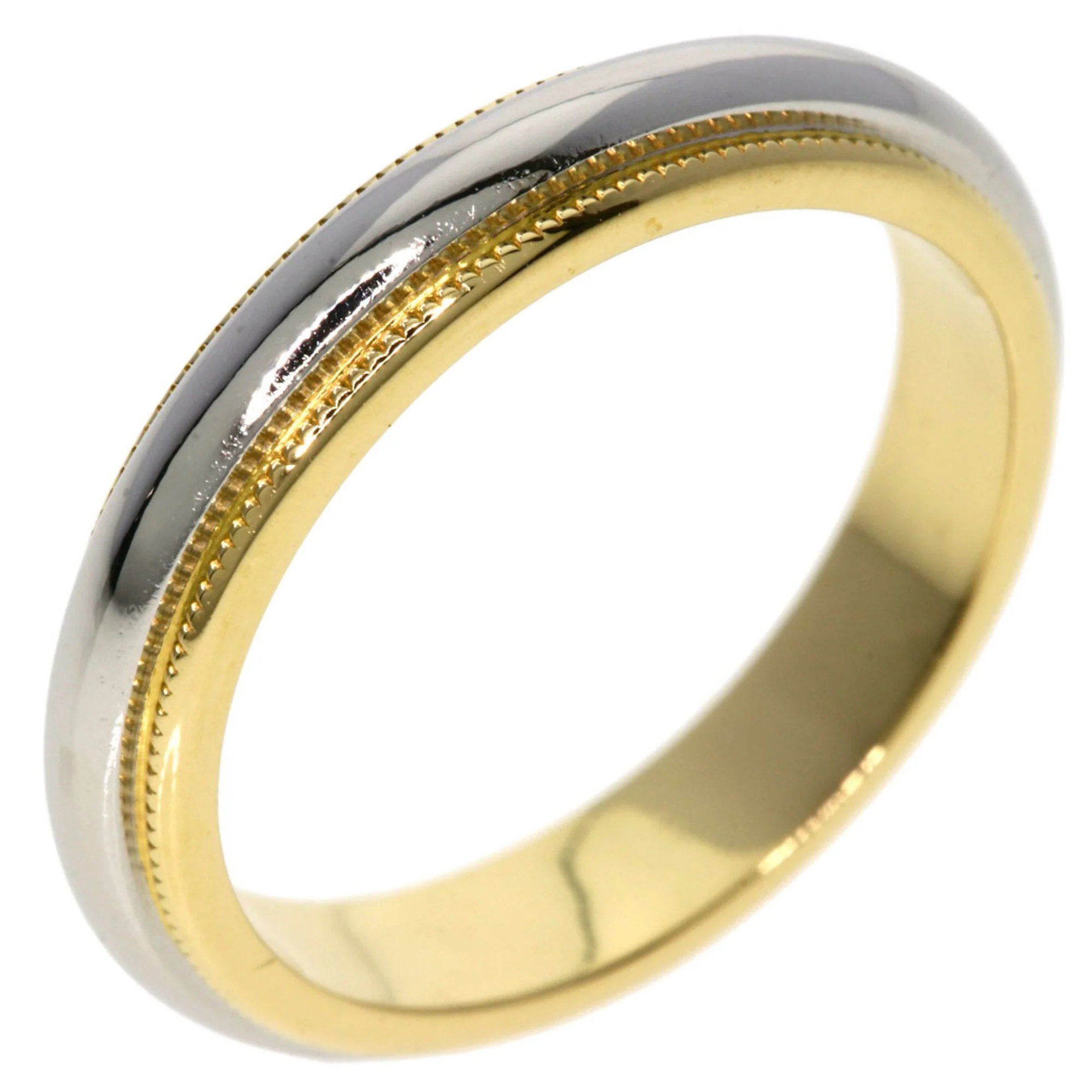 Milgrain Ring 18K Yellow Gold and Platinum - Image 2