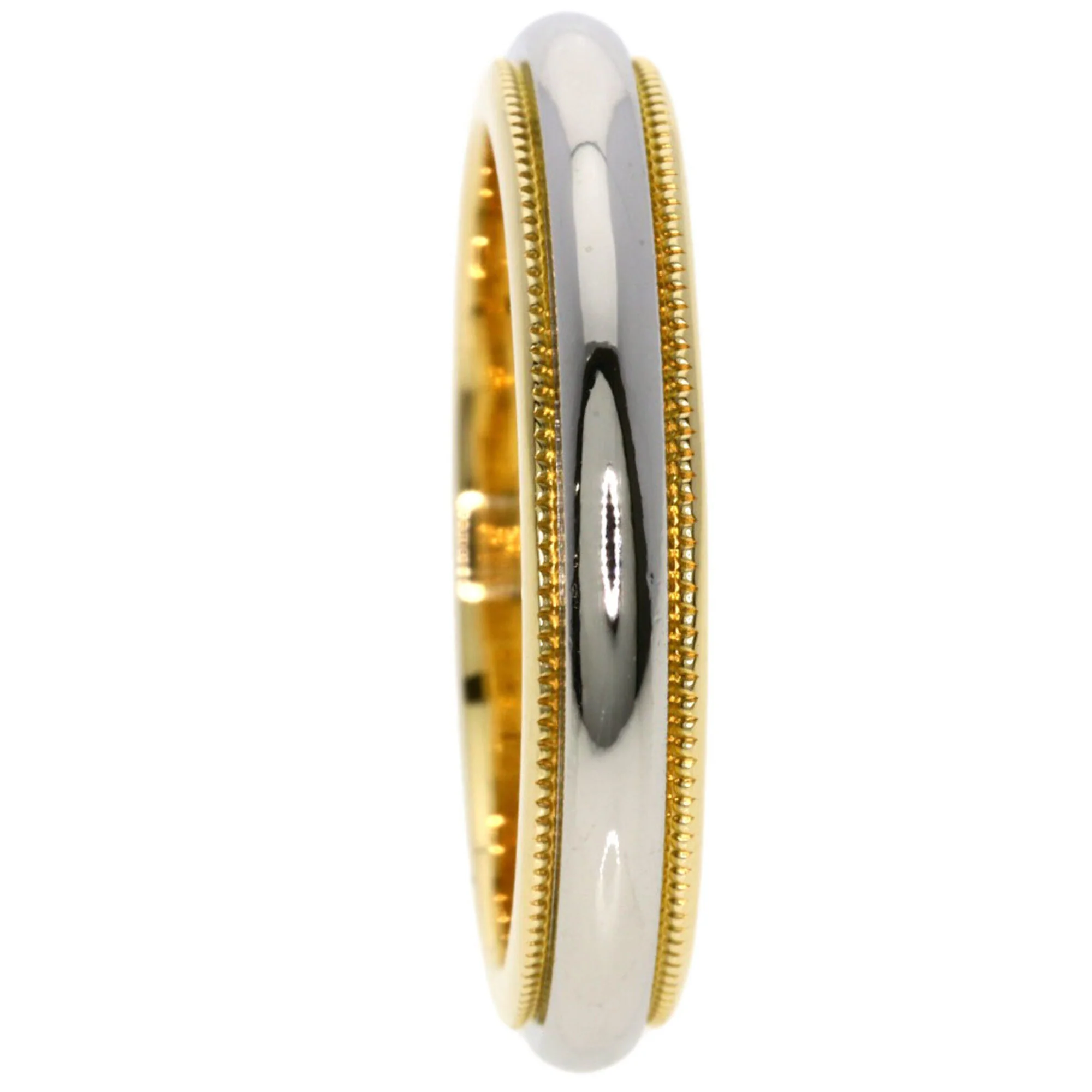 Milgrain Ring 18K Yellow Gold and Platinum - Image 3