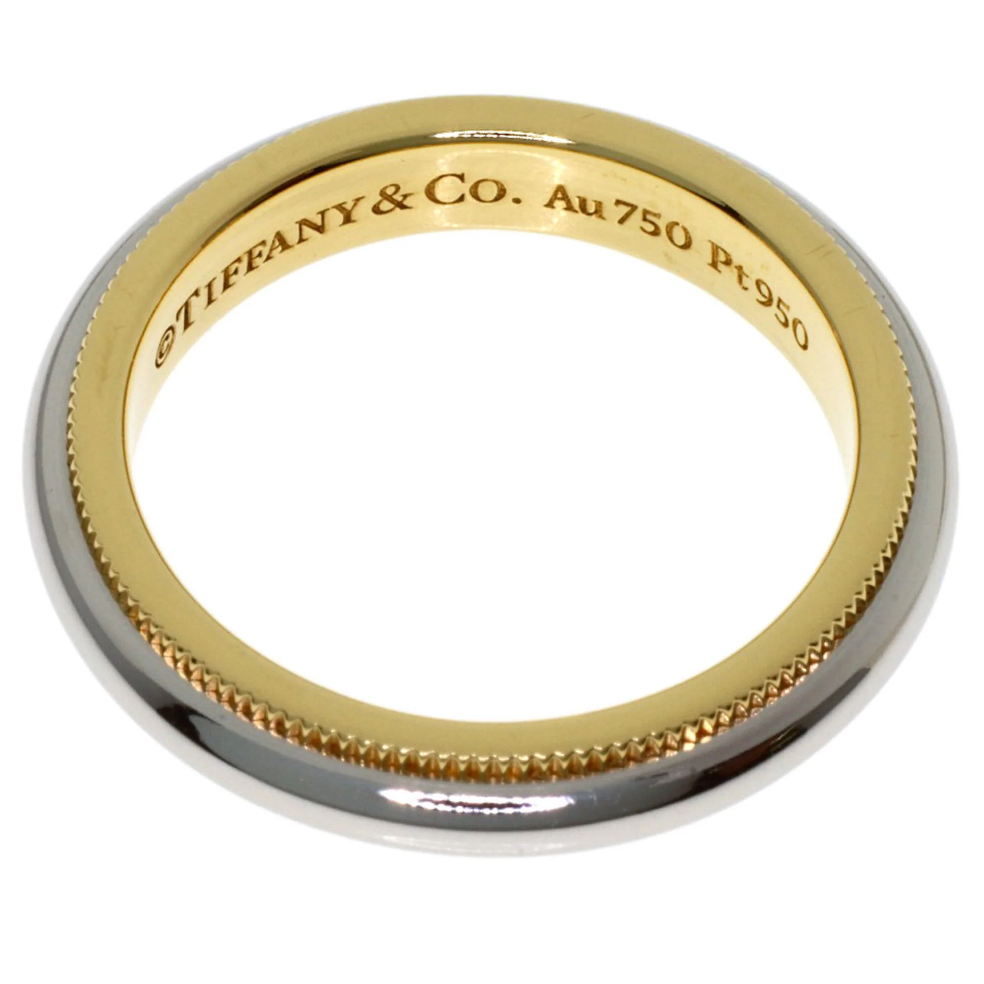 Milgrain Ring 18K Yellow Gold and Platinum - Image 4
