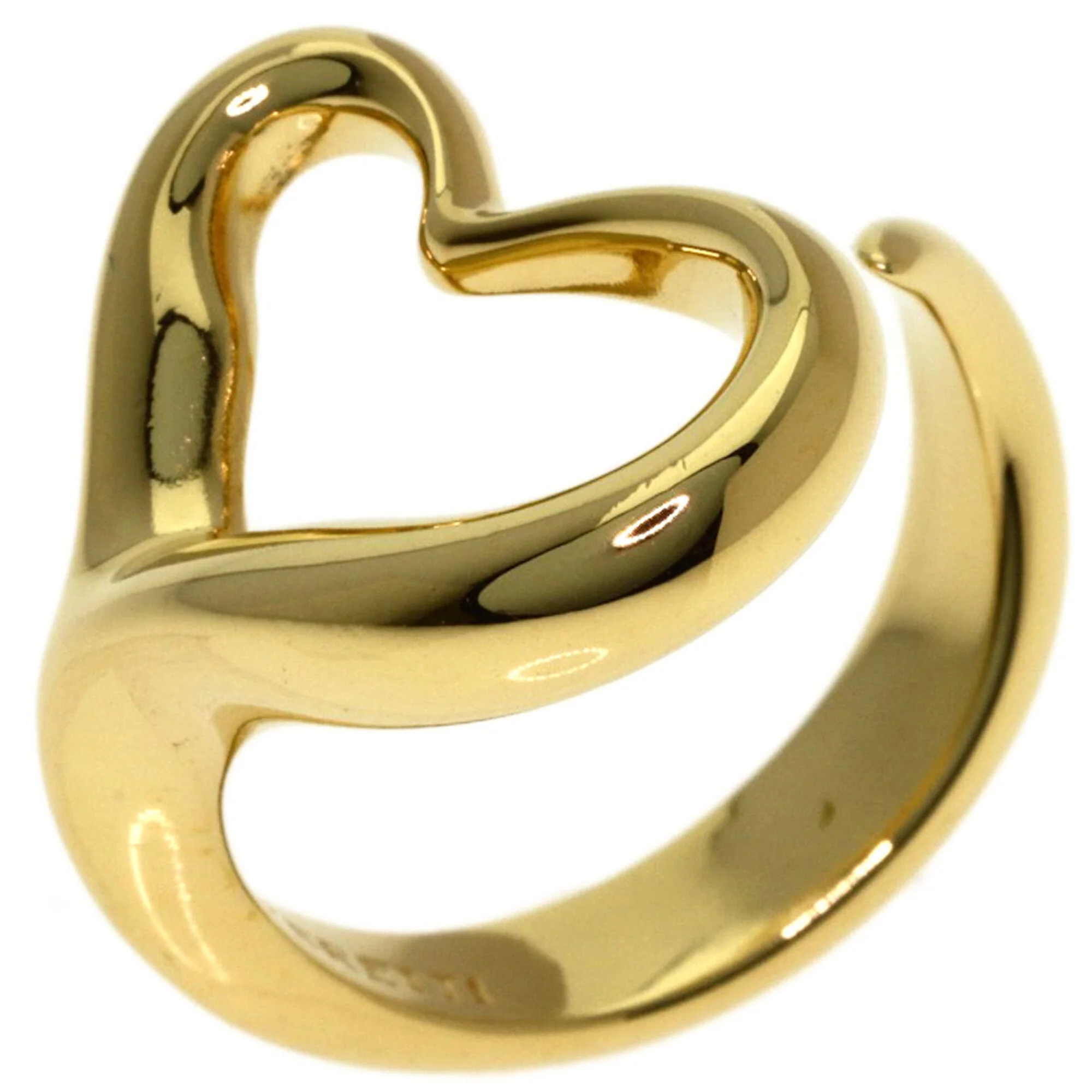 Open Heart Ring 18K Yellow Gold - Image 2