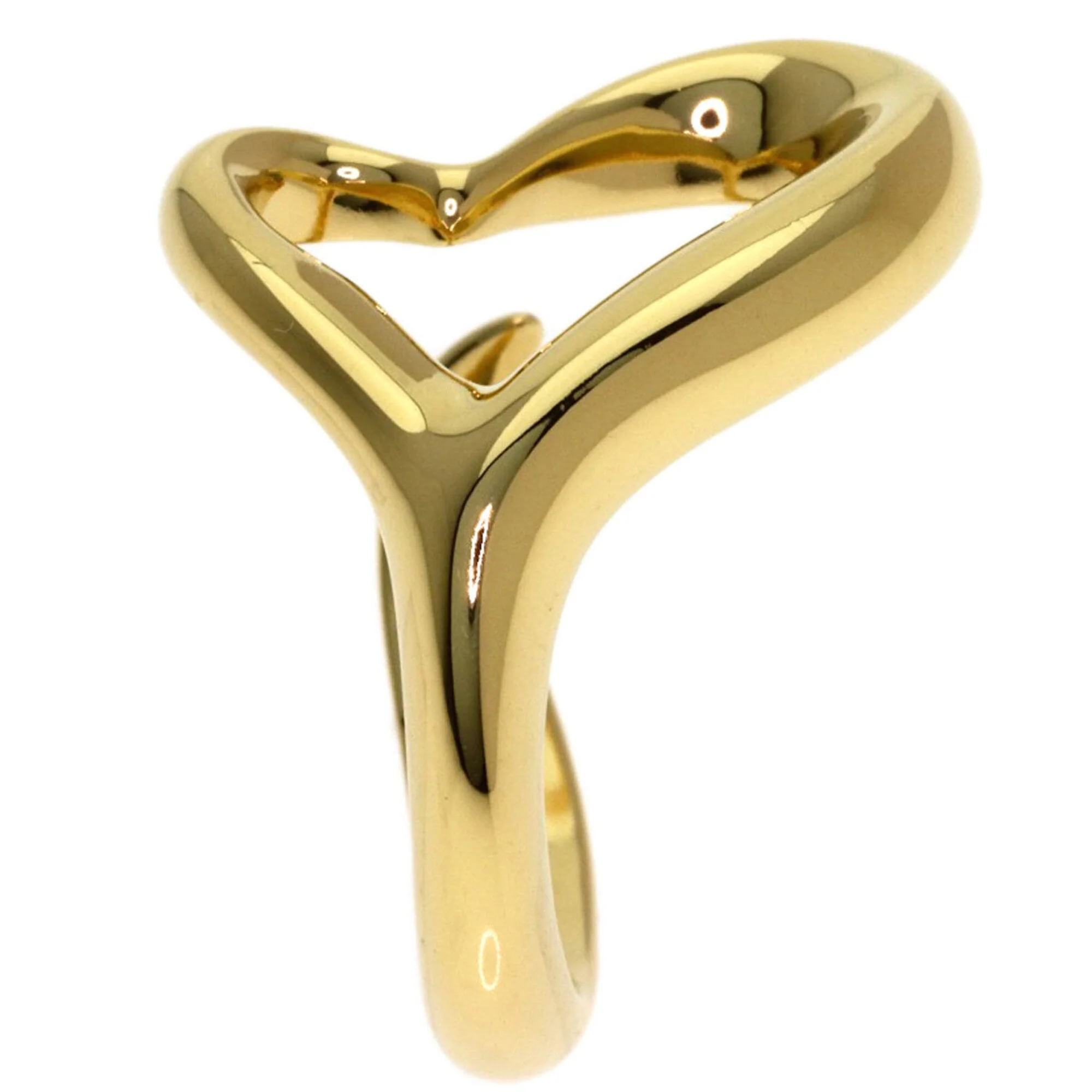 Open Heart Ring 18K Yellow Gold - Image 3