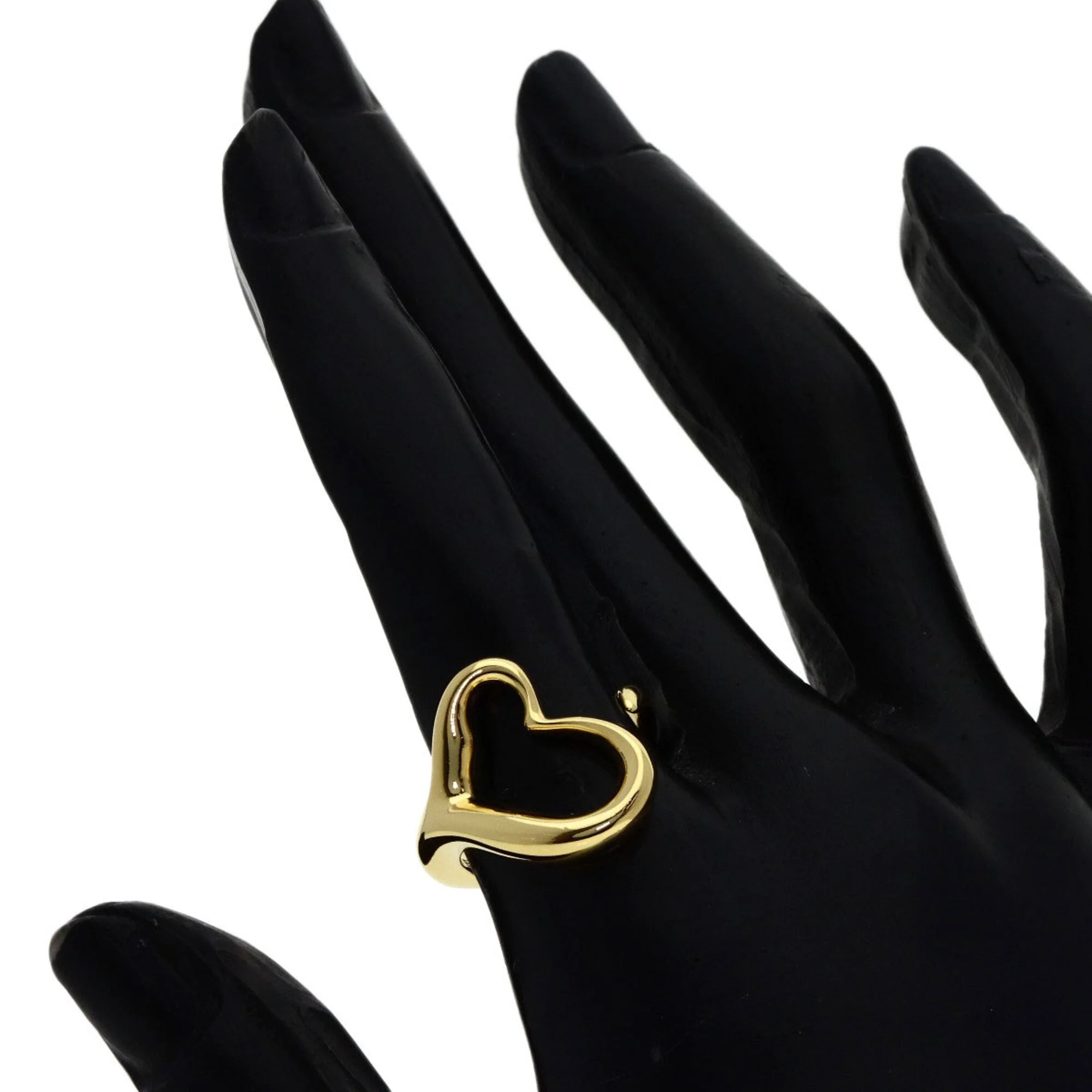 Open Heart Ring 18K Yellow Gold - Image 6