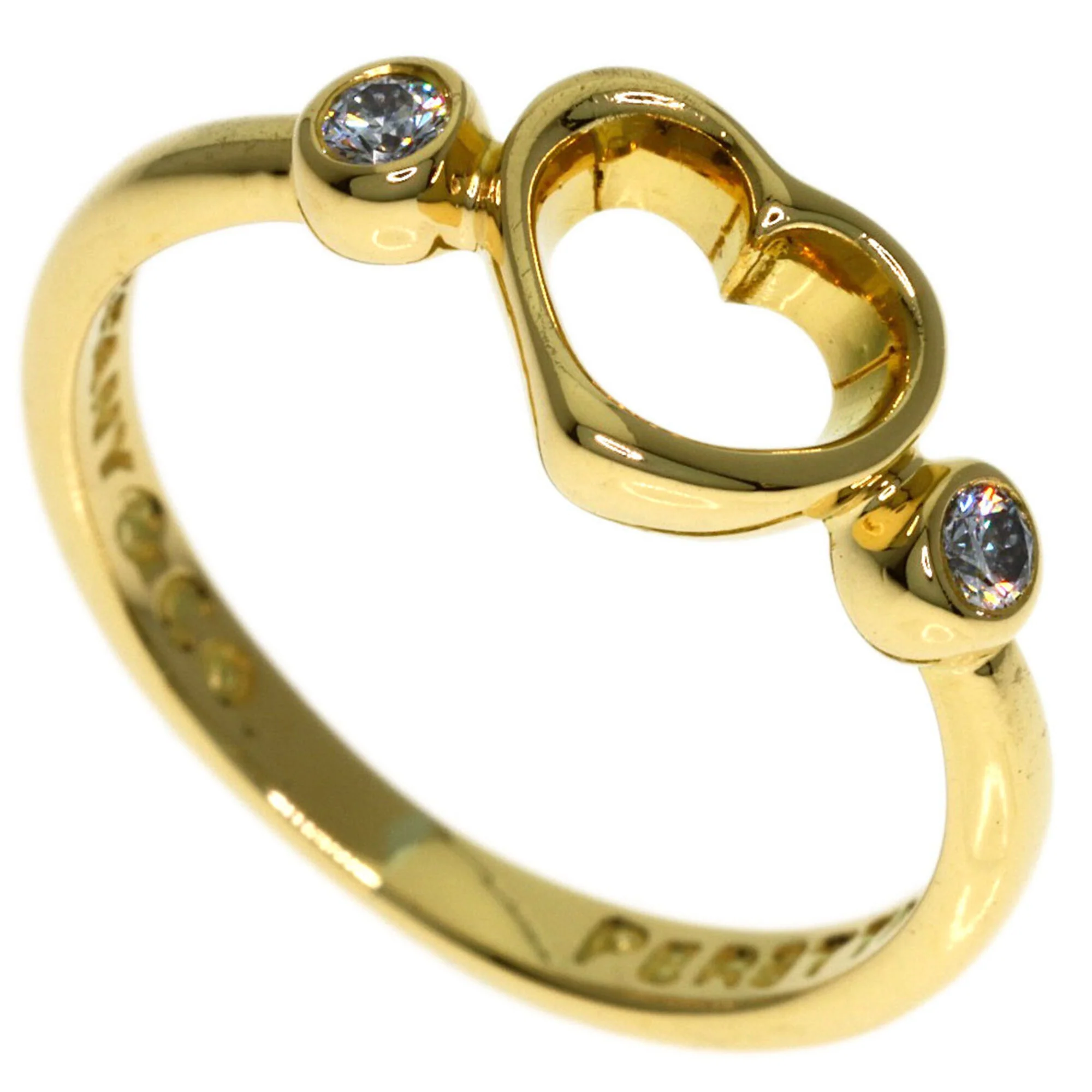 Open Heart Ring 18K Yellow Gold