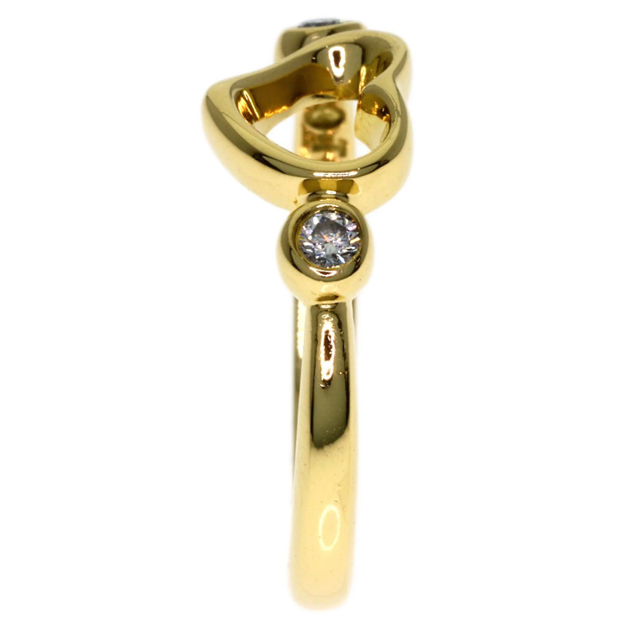 Open Heart Ring 18K Yellow Gold - Image 3