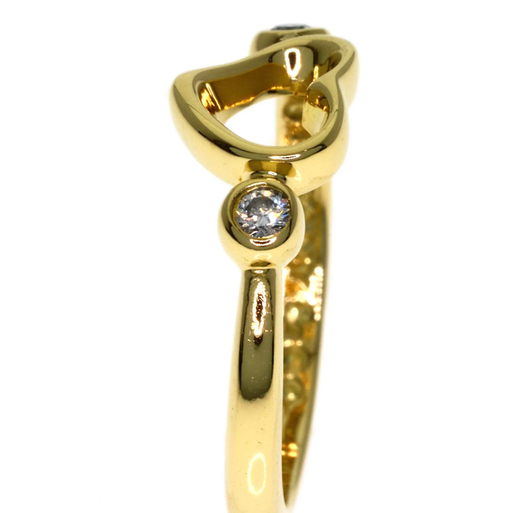 Open Heart Ring 18K Yellow Gold - Image 8