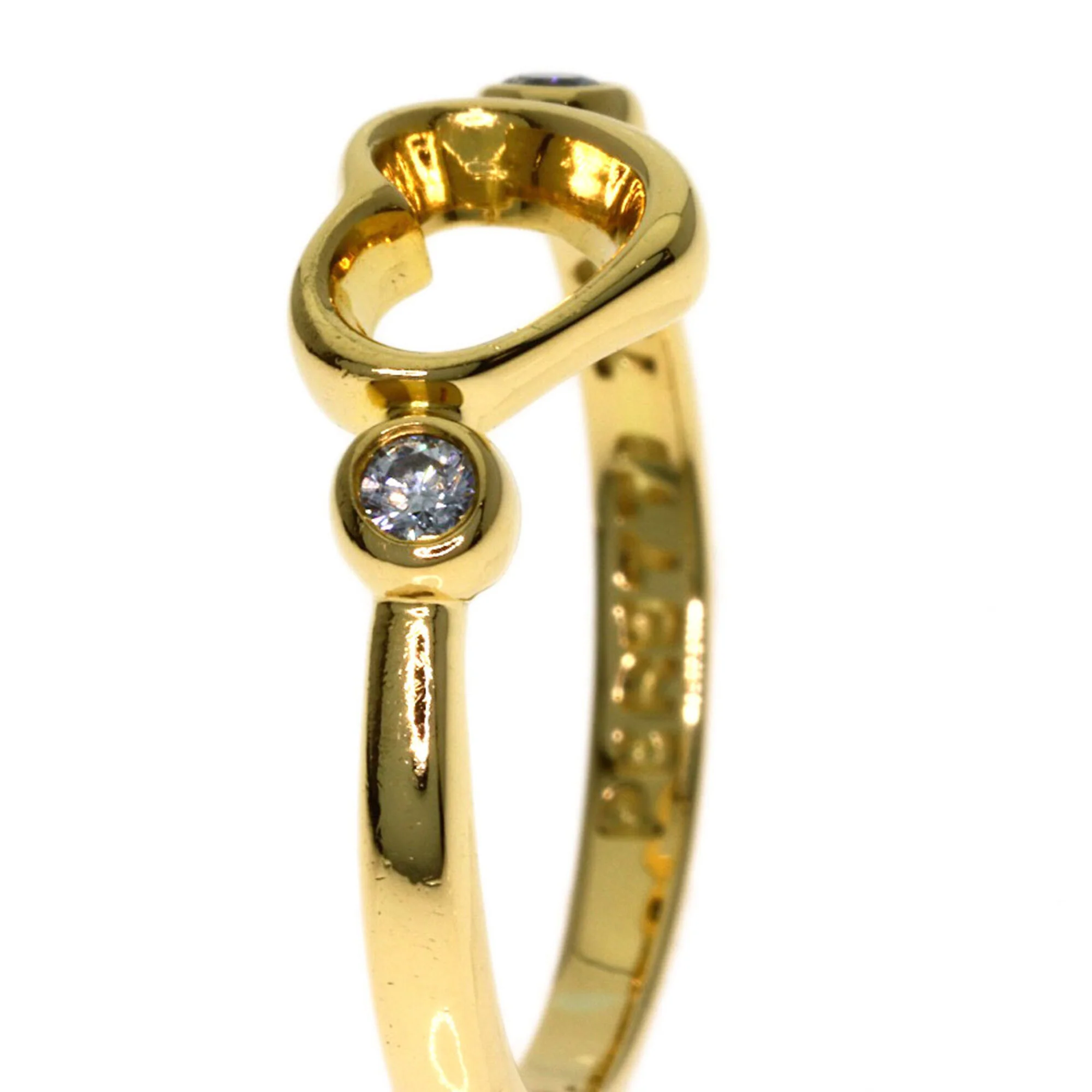 Open Heart Ring 18K Yellow Gold - Image 9