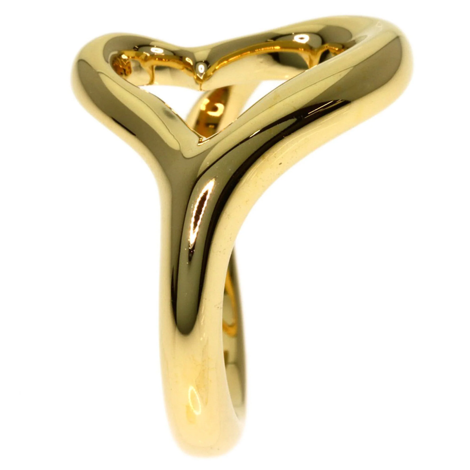 Open Heart Ring 18K Yellow Gold - Image 3