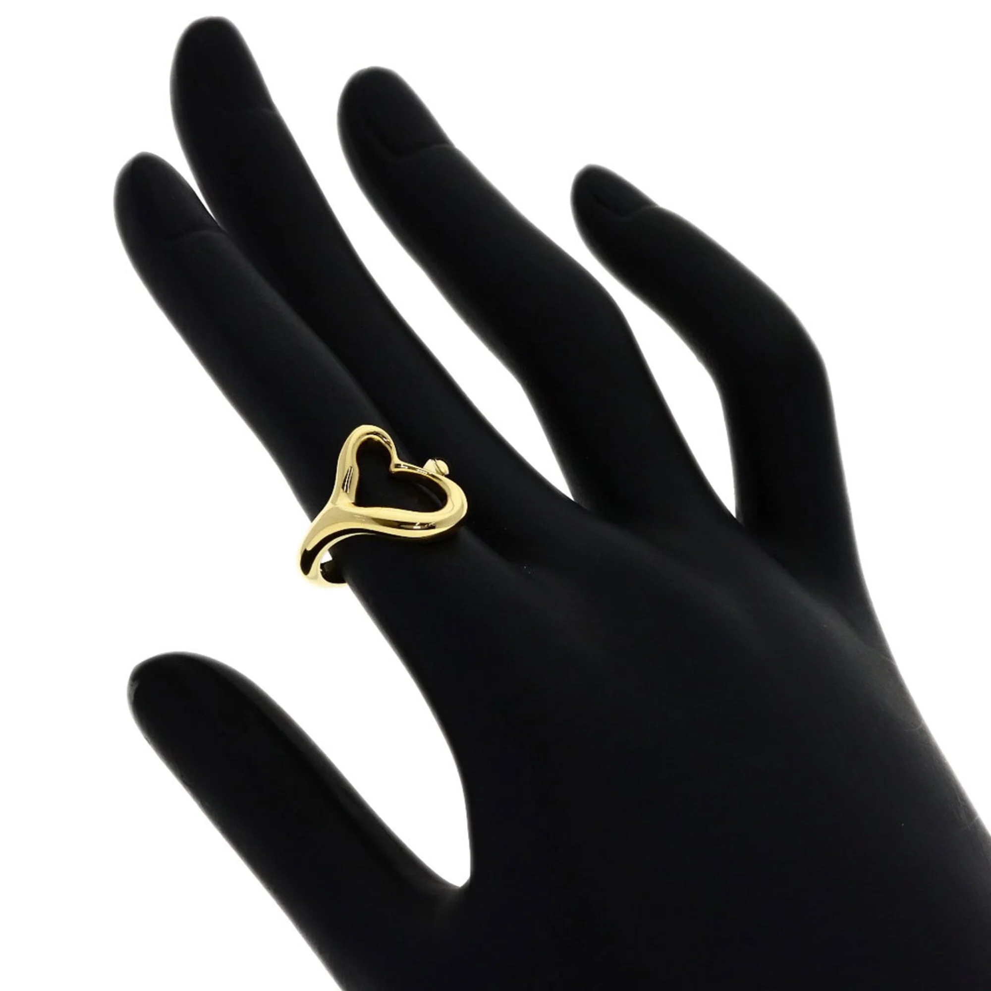 Open Heart Ring 18K Yellow Gold - Image 6