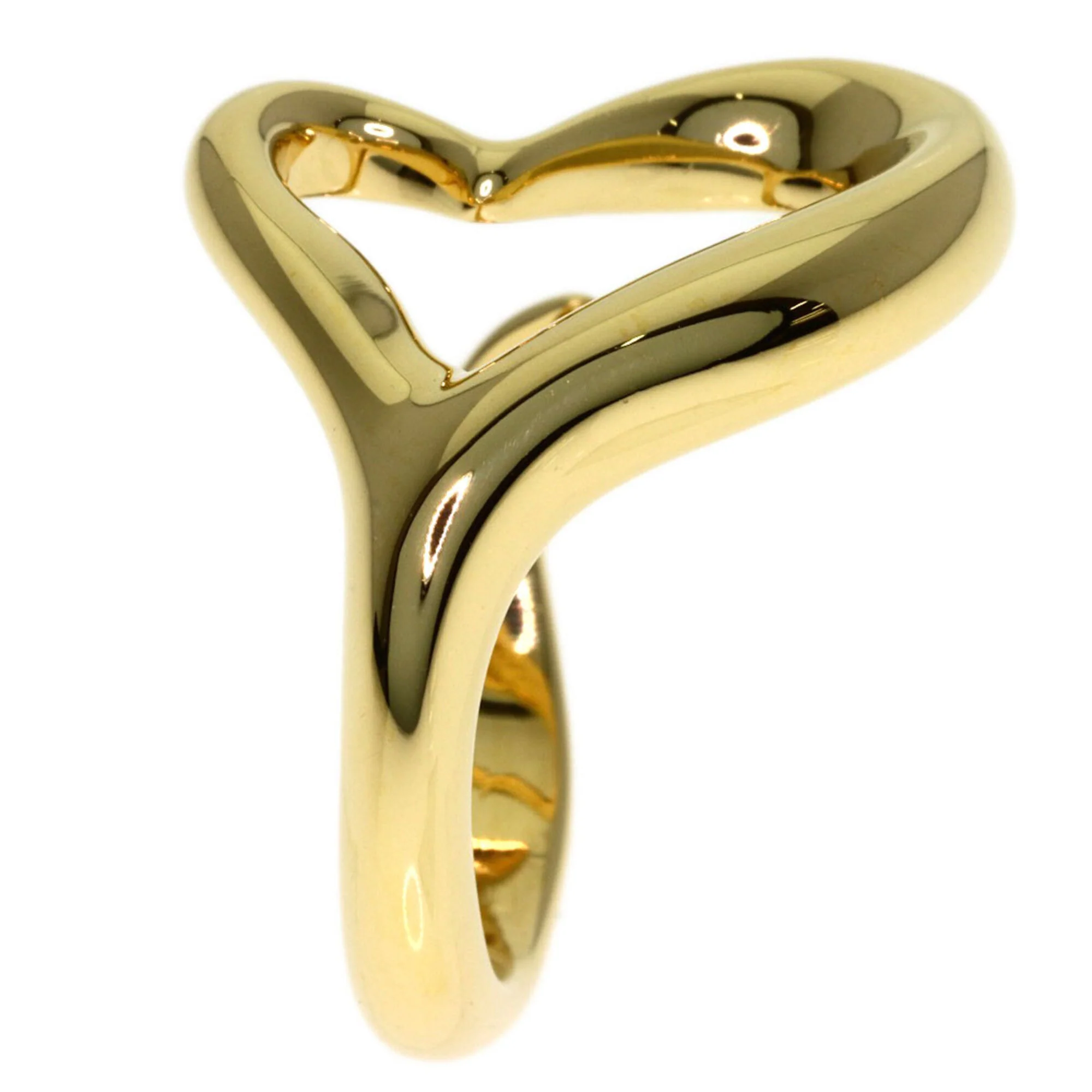 Open Heart Ring 18K Yellow Gold - Image 3