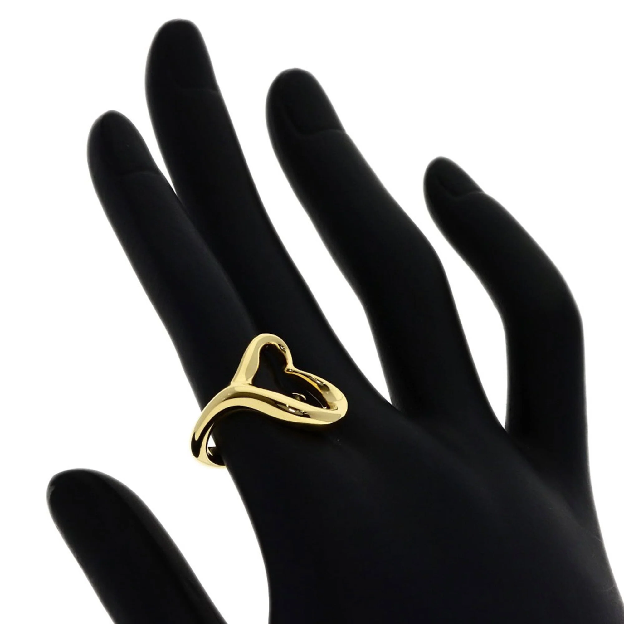 Open Heart Ring 18K Yellow Gold - Image 5