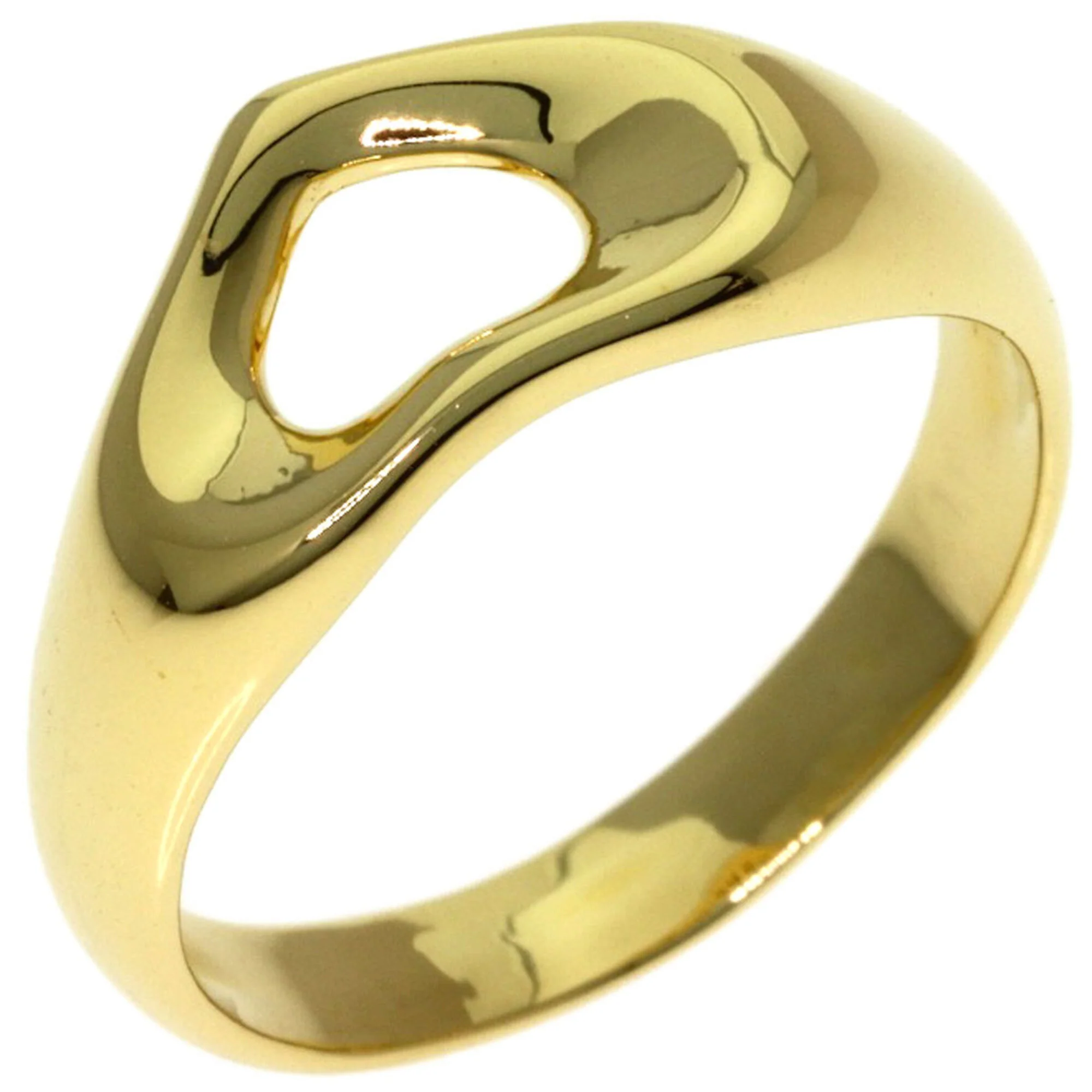 Open Heart Ring 18K Yellow Gold - Image 2