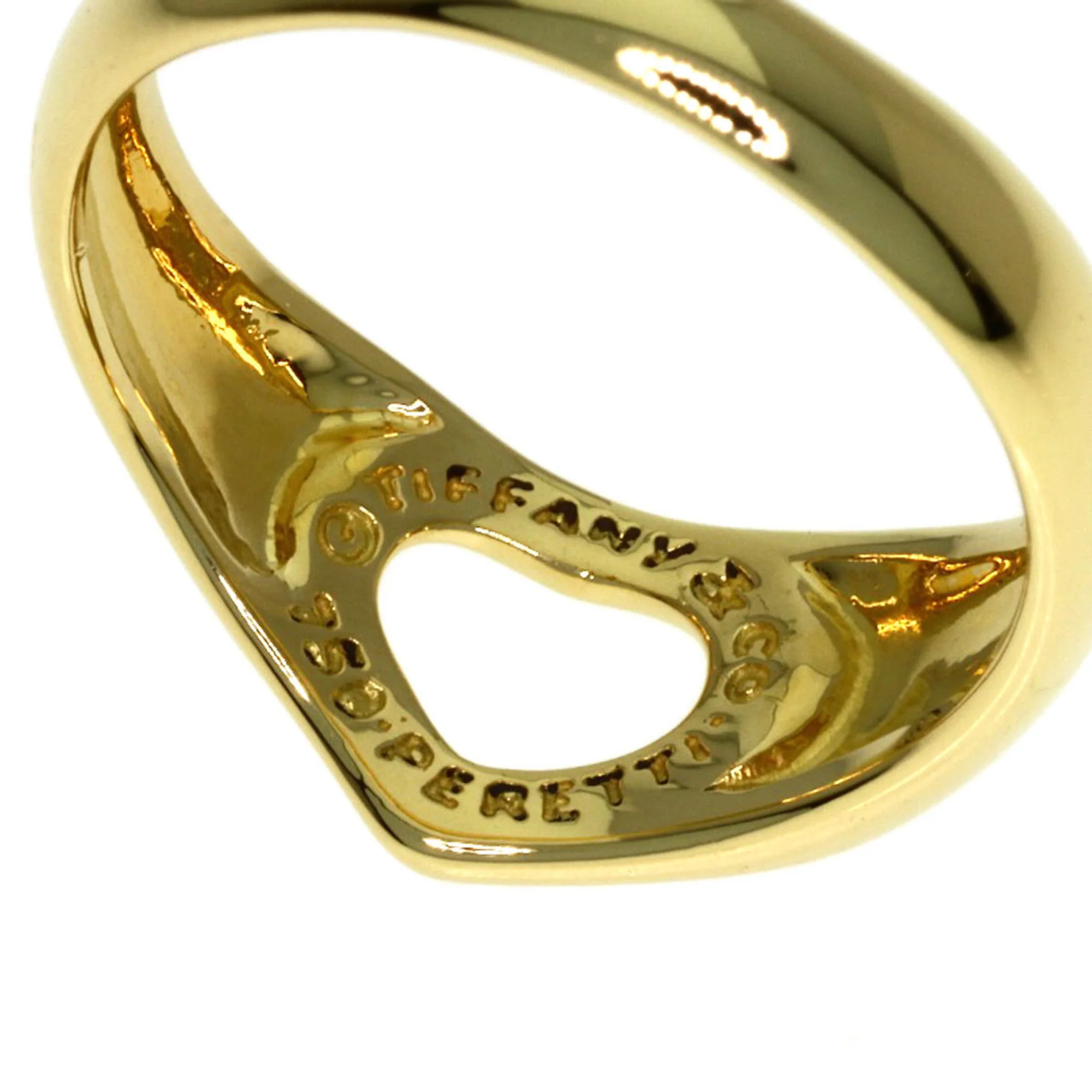Open Heart Ring 18K Yellow Gold - Image 5