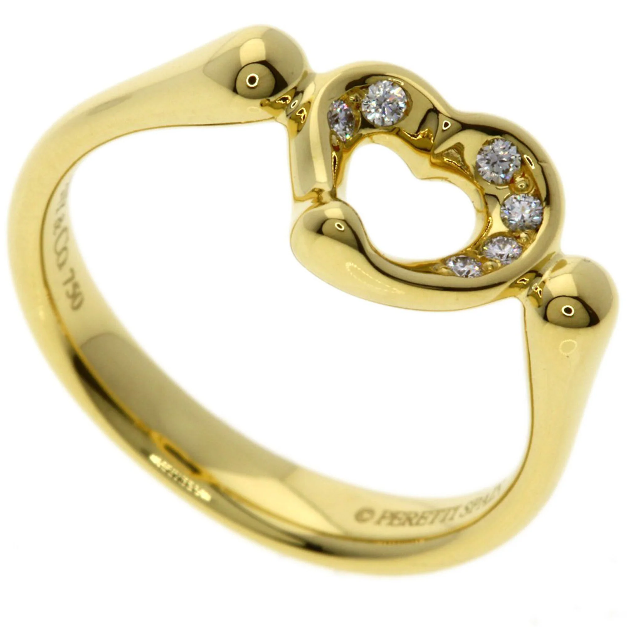 Open Heart Ring 18K Yellow Gold