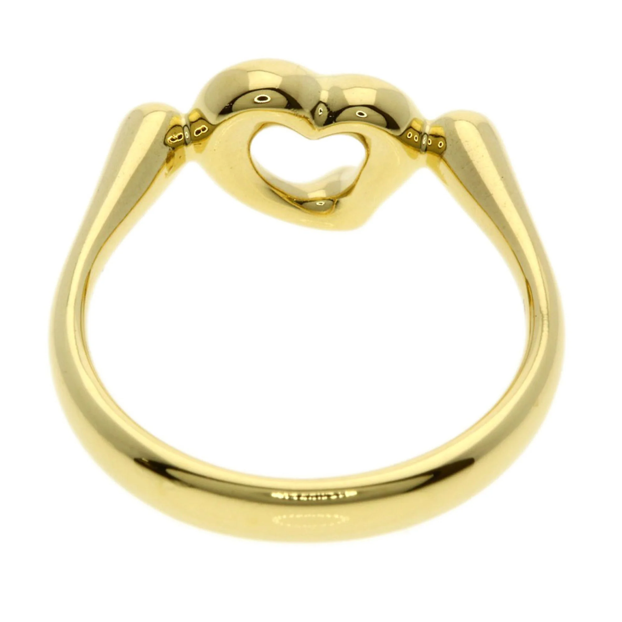 Open Heart Ring 18K Yellow Gold - Image 4