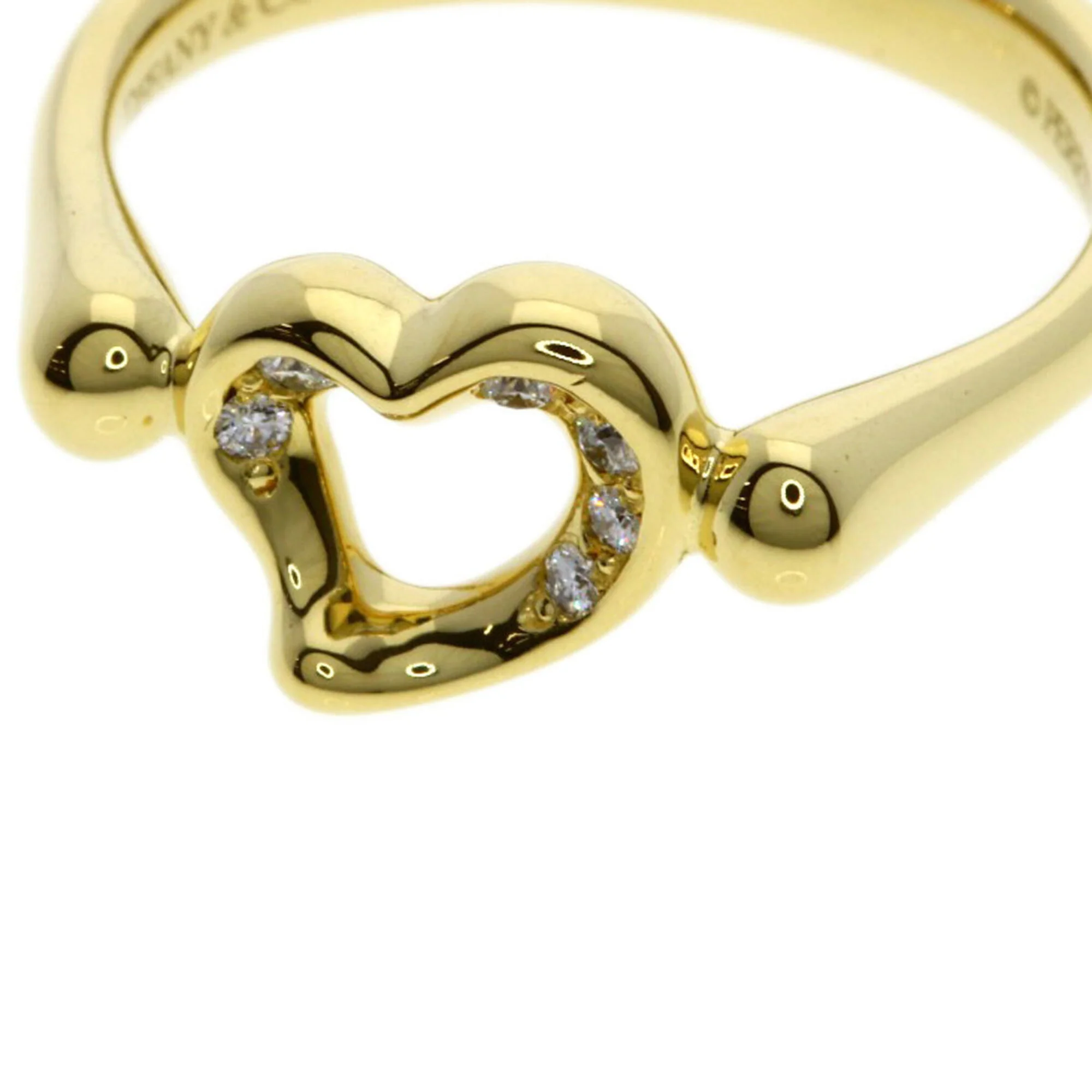 Open Heart Ring 18K Yellow Gold - Image 8