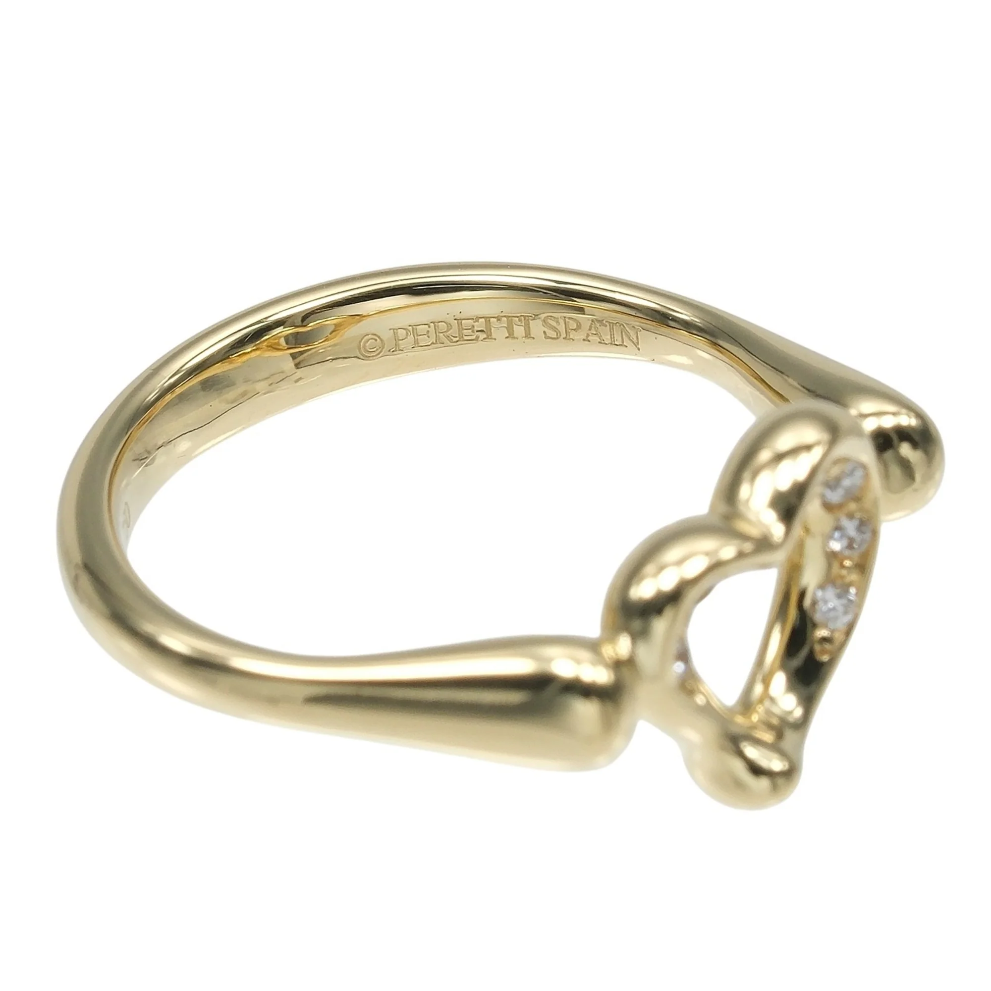 Open Heart Ring 18K Yellow Gold - Image 4