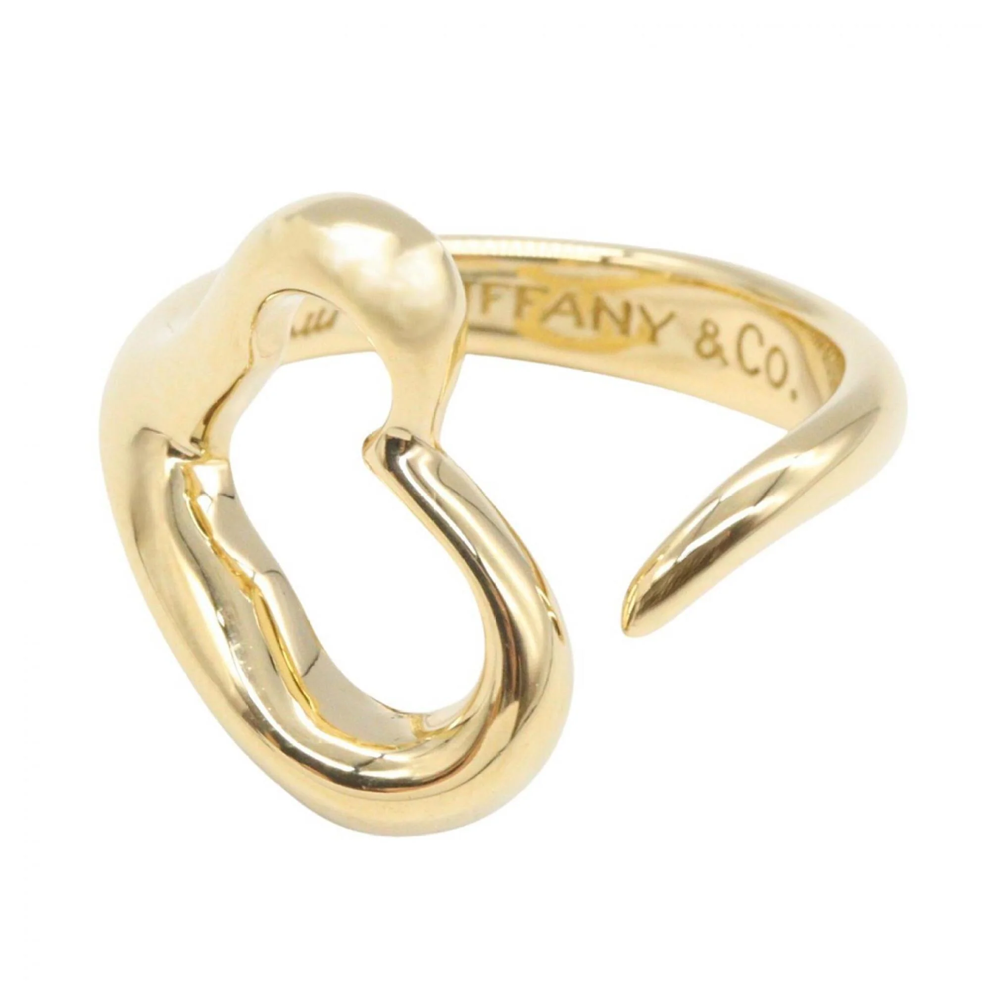 Open Heart Ring 18K Yellow Gold - Image 2