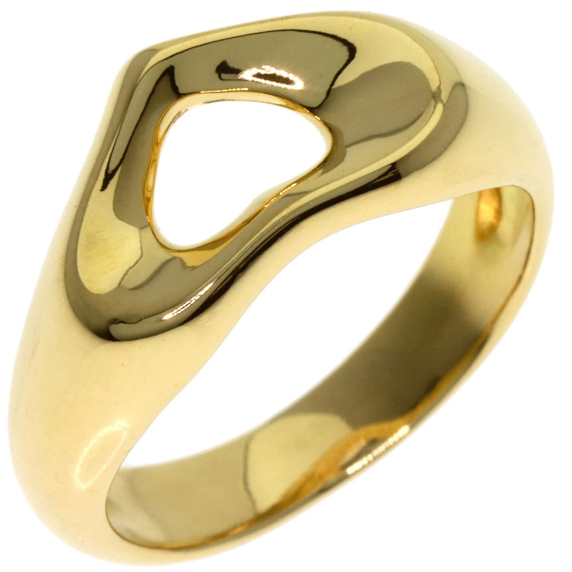 Open Heart Ring 18K Yellow Gold - Image 2
