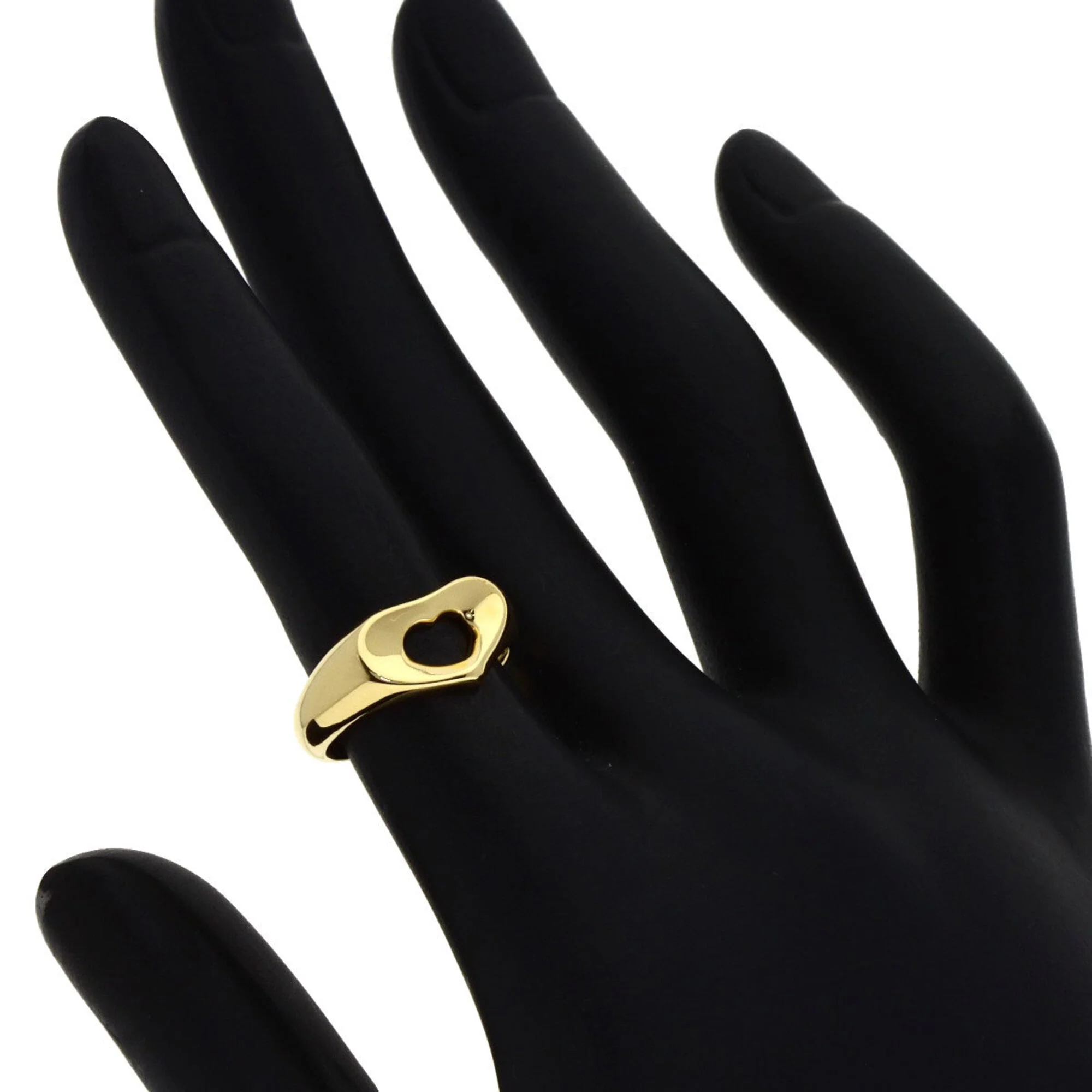 Open Heart Ring 18K Yellow Gold - Image 6