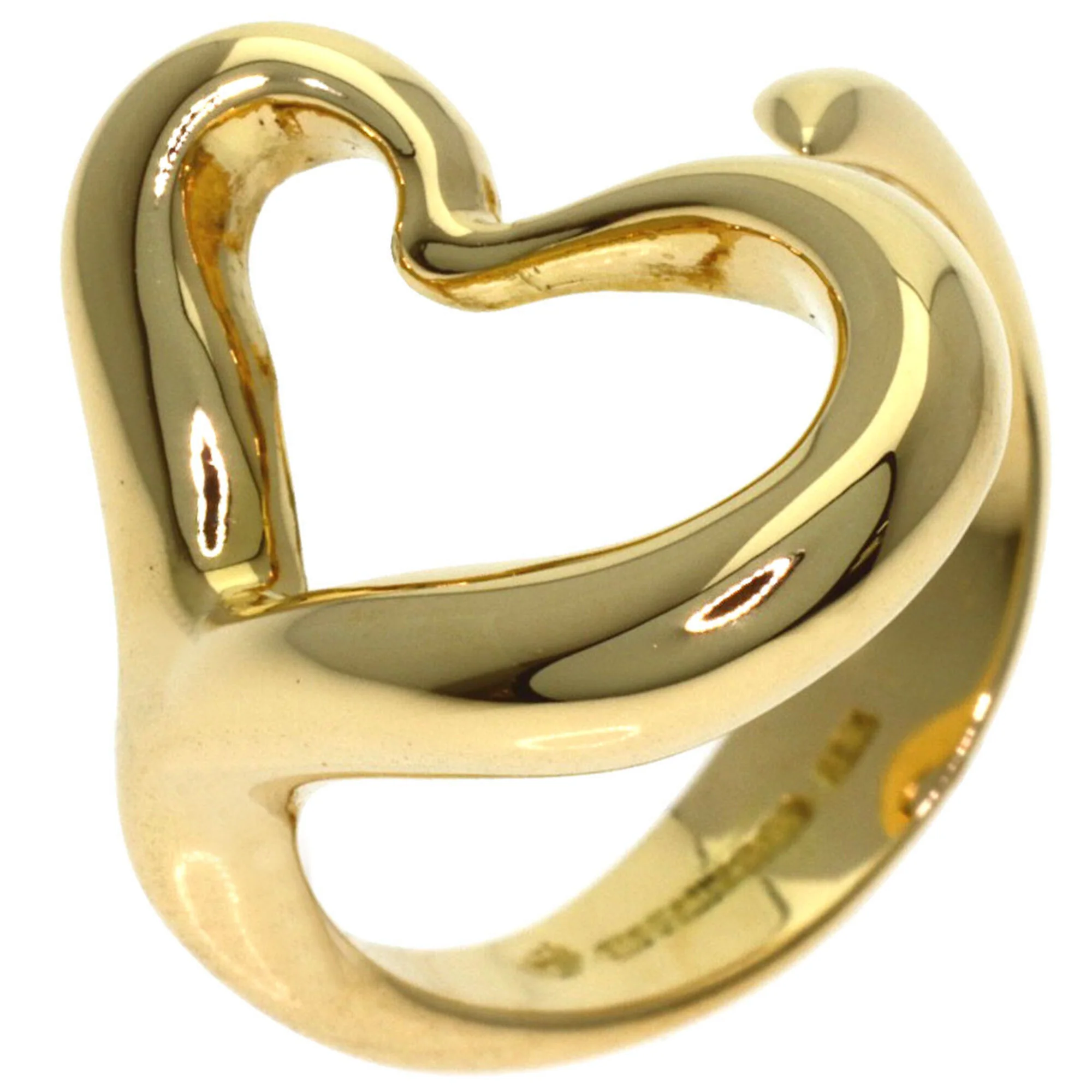 Open Heart Ring 18K Yellow Gold - Image 2