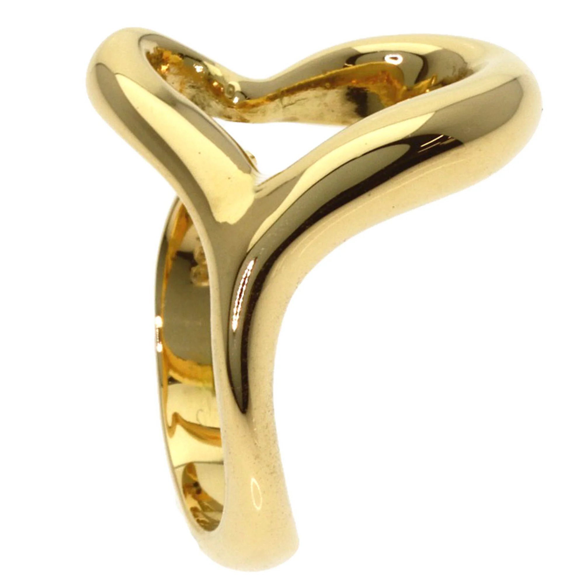 Open Heart Ring 18K Yellow Gold - Image 3
