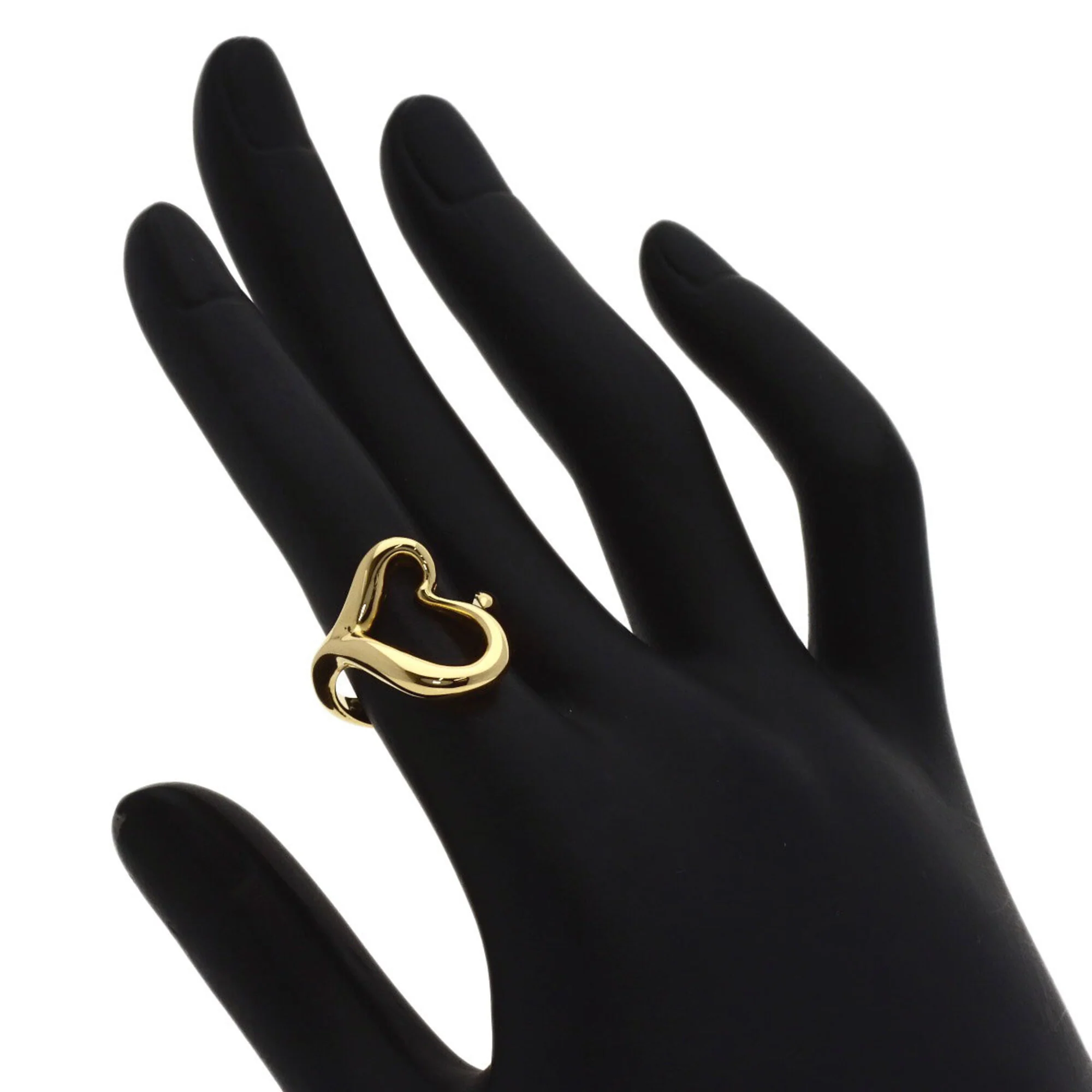 Open Heart Ring 18K Yellow Gold - Image 6
