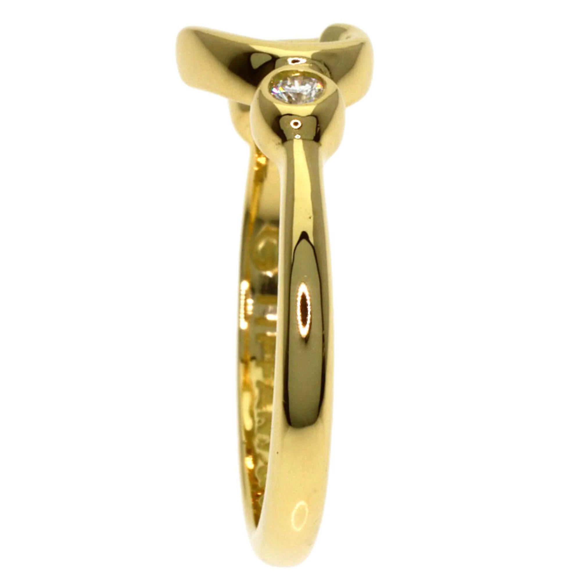 Open Heart Ring 18K Yellow Gold - Image 3