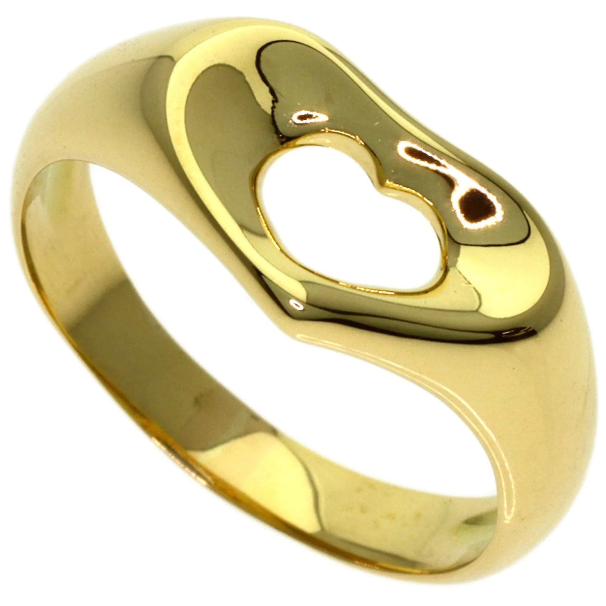 Open Heart Ring 18K Yellow Gold