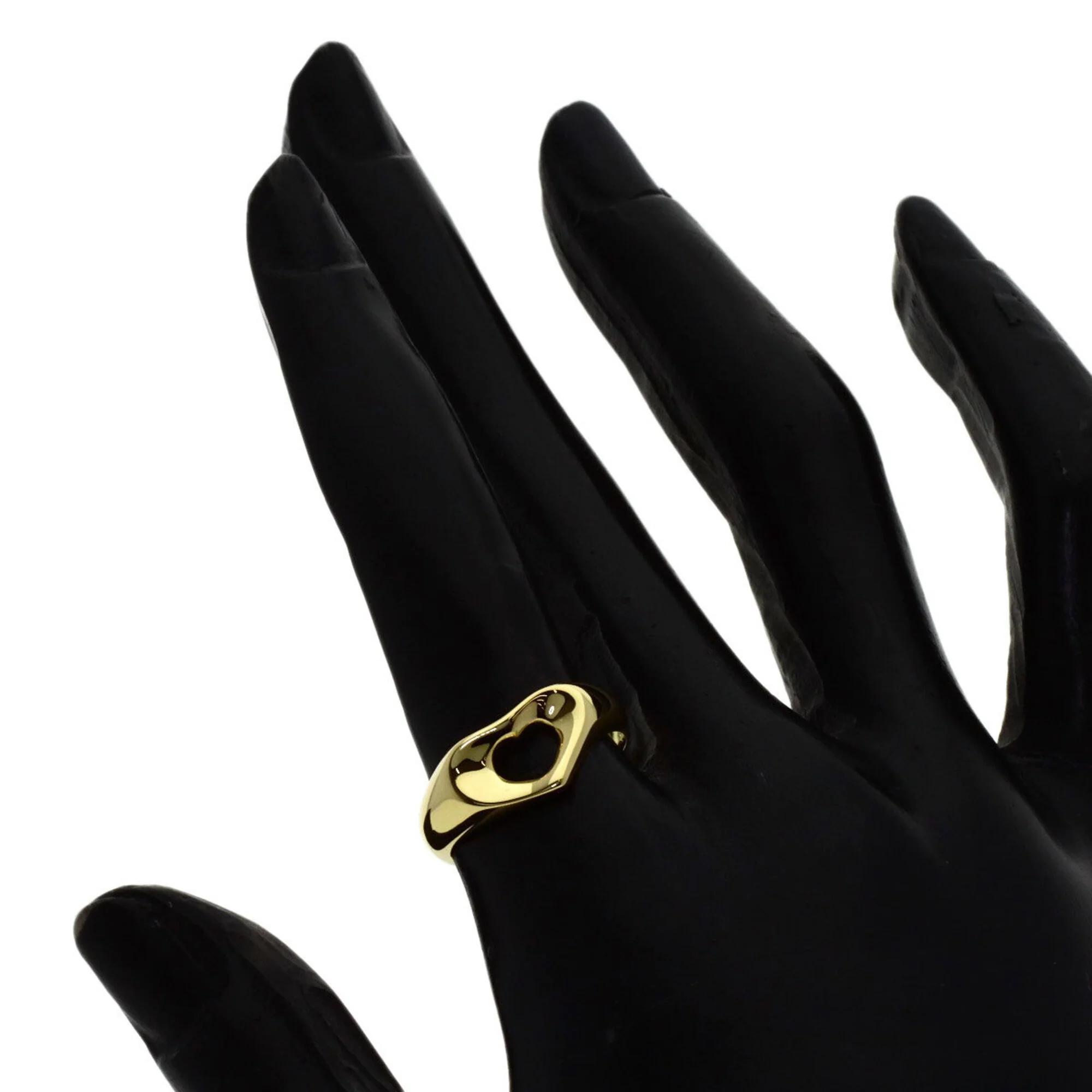 Open Heart Ring 18K Yellow Gold - Image 6