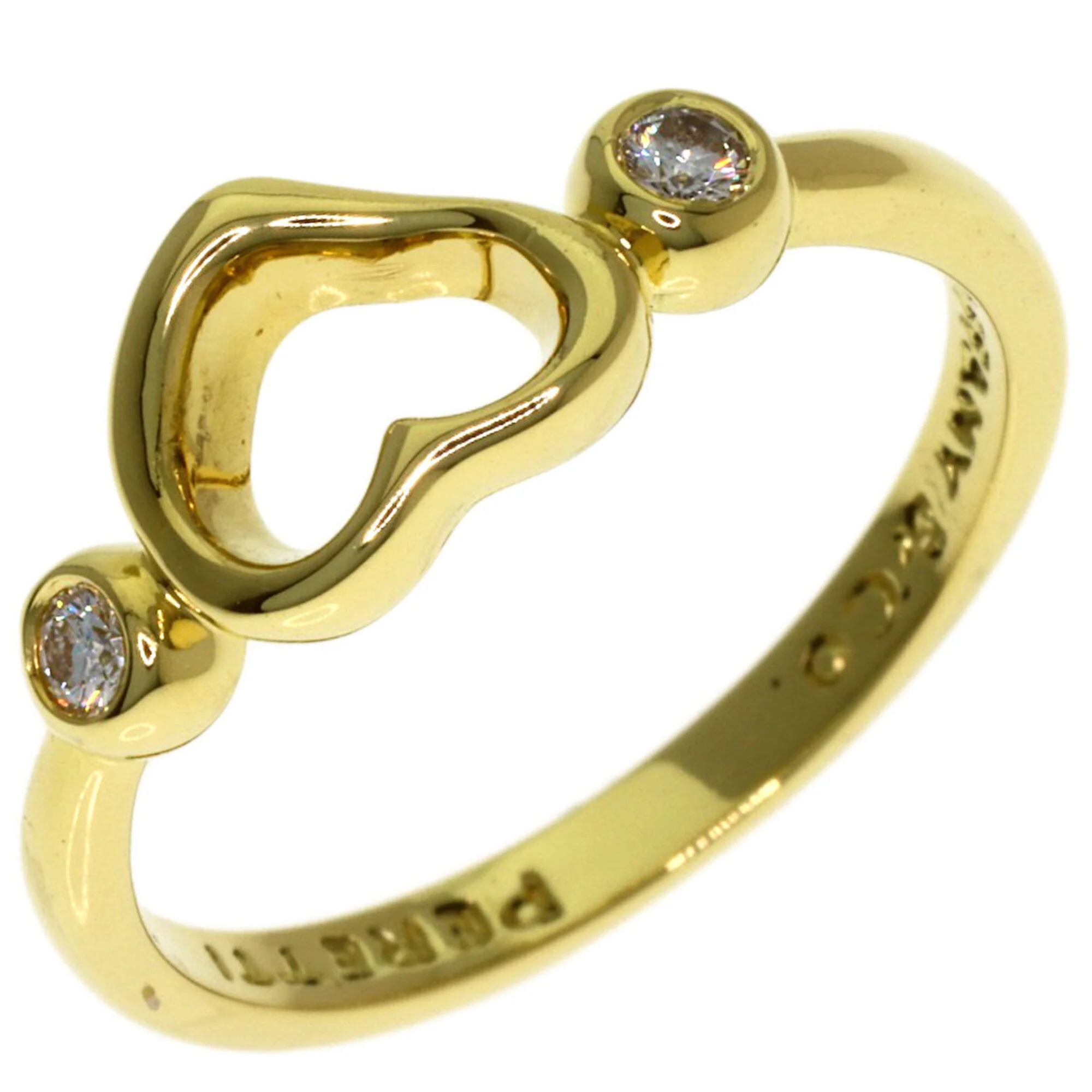 Open Heart Ring 18K Yellow Gold - Image 2
